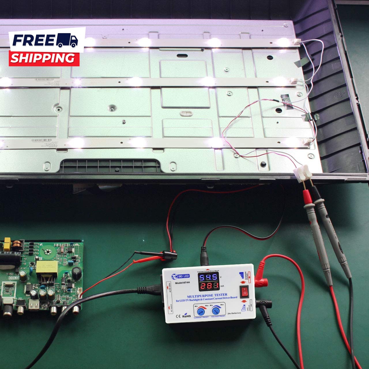 Multipurpose Tester for LED TV Backlight and Constant Current Driver Board Used