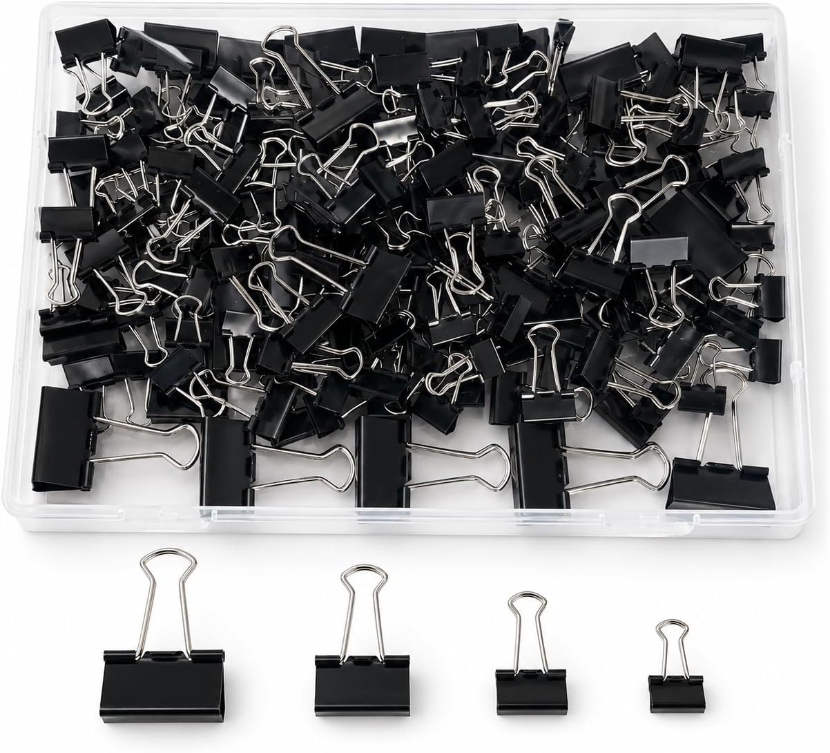180Pcs Colorful Binder Clips Assorted Size, Metal Paper Clips for Daily Use | Cl