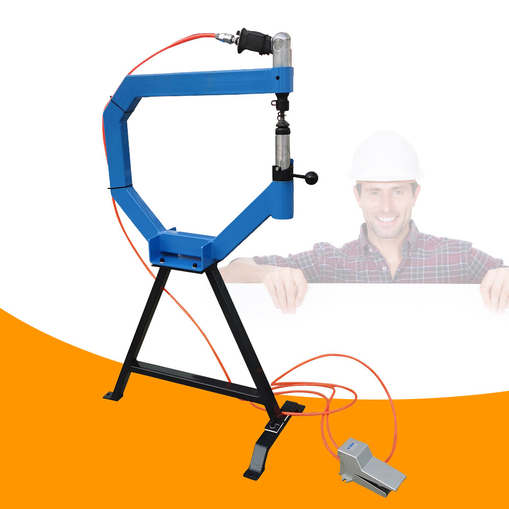 4Inch Pneumatic Planishing Hammer Airpress Tool w/ Cast-Iron Stand, Anvil 1/2/3″
