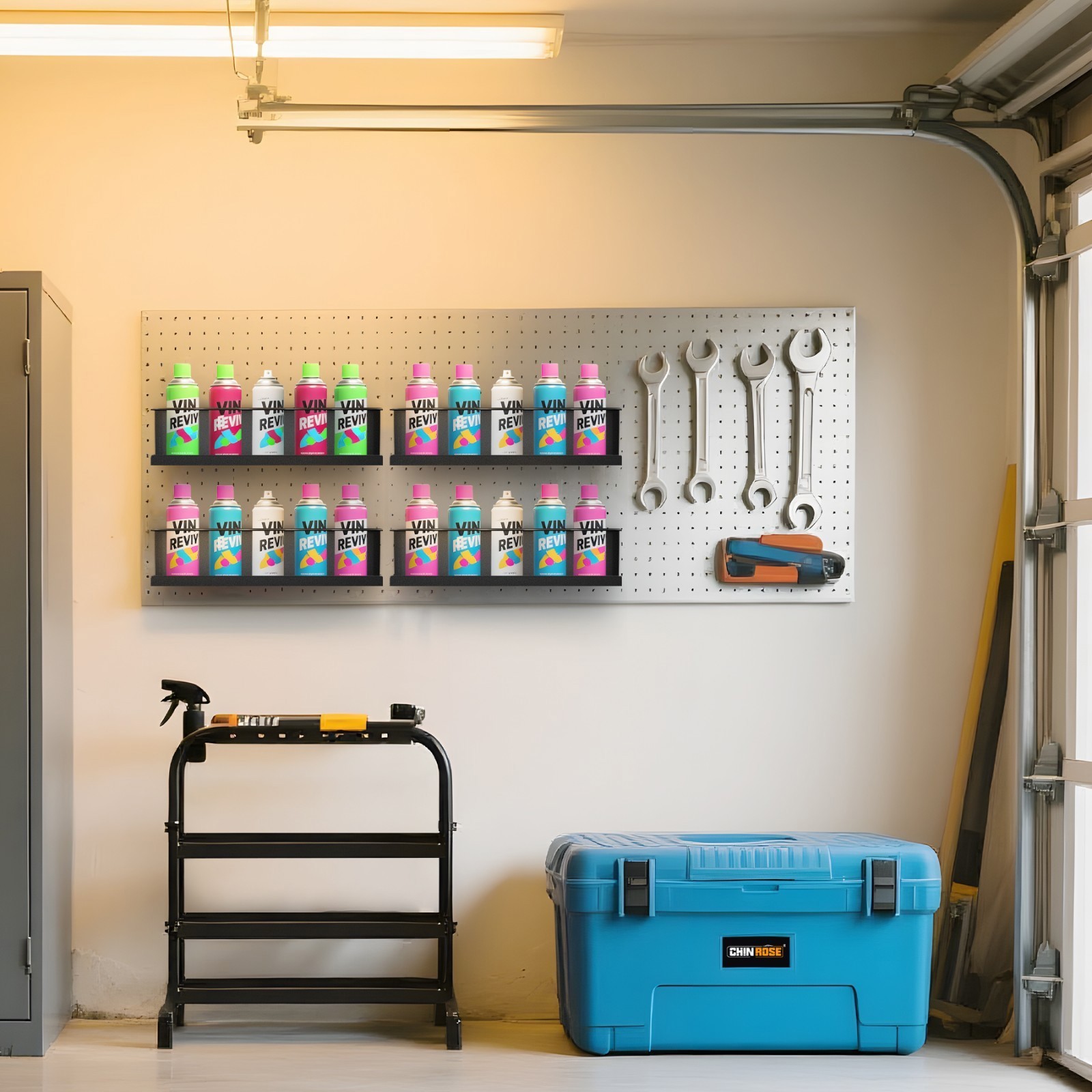 Wall-Mounted Spray Can Holder Rack Organize, 4 Pack Steel Aerosol Can Holder
