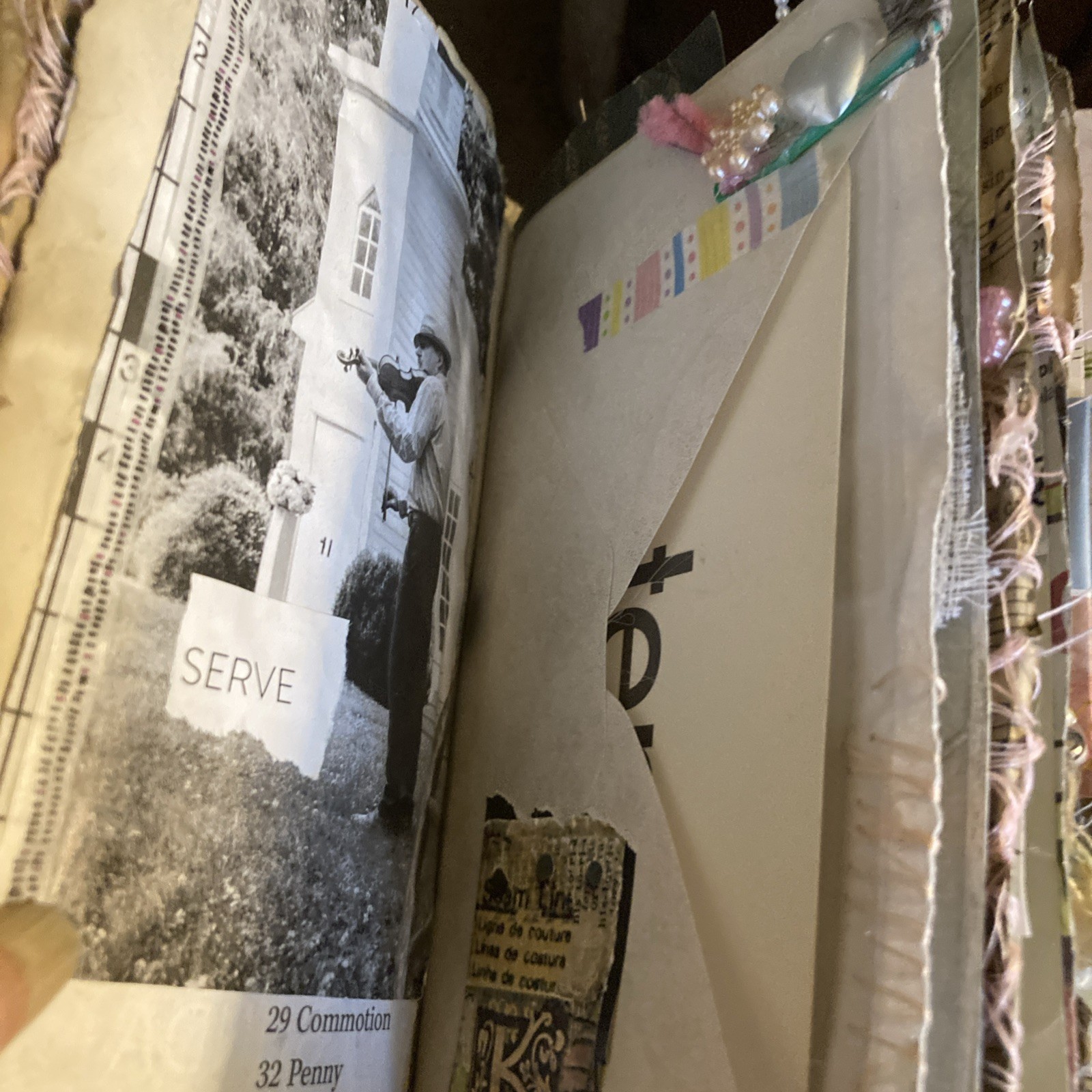 Junk Journal, Grungy, Blooming Table, Coffee Stain
