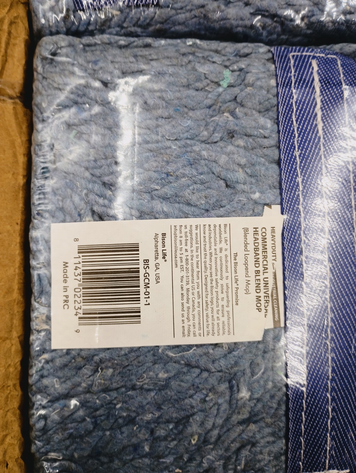 (24) BISON LIFE KLEEN HANDLER BIS-GCM-01-1 BLENDED LOOPED END MOP HEADS LARGE