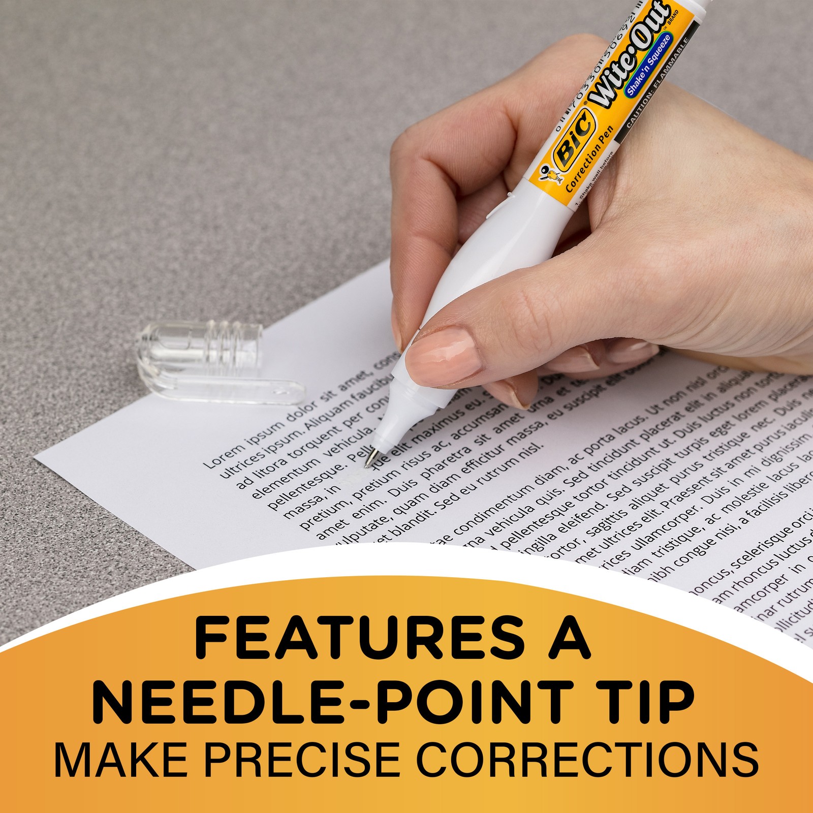 BIC Wite Out Brand Shake ‘n Squeeze Correction Pen, 4-Pack