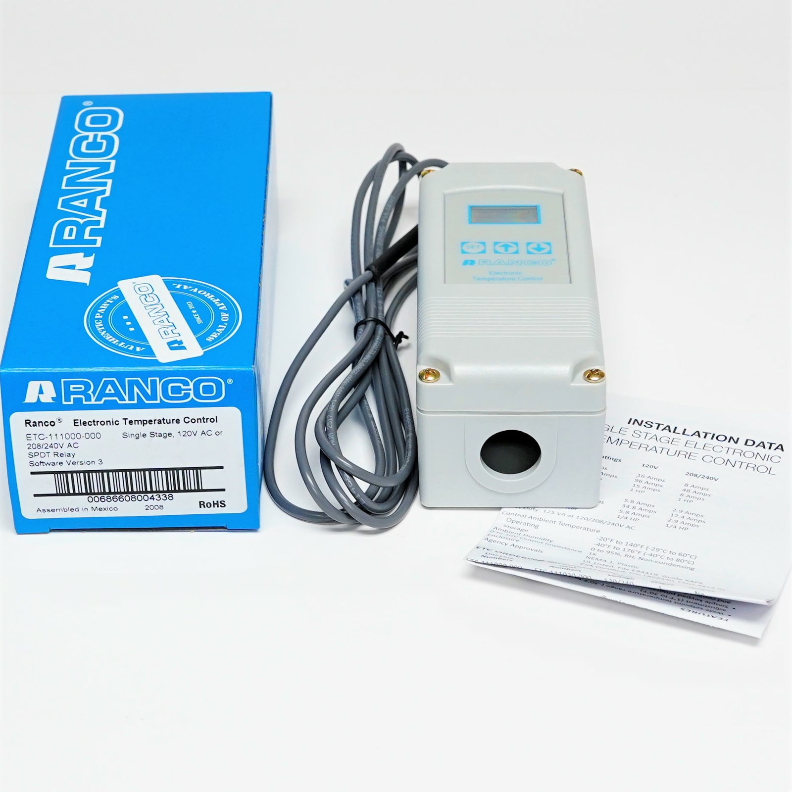 ETC-111000 Ranco Digital Temperature Electronic Controller 120 – 240 Volts