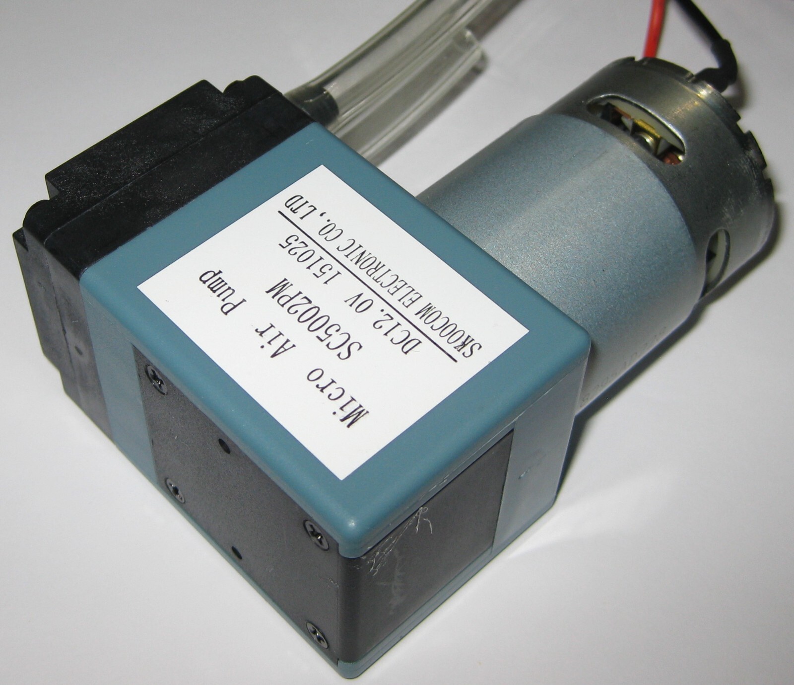 12 V DC Single Diaphragm Head Pressure / Vacuum Pump w/ Check Valve – 10 L/min