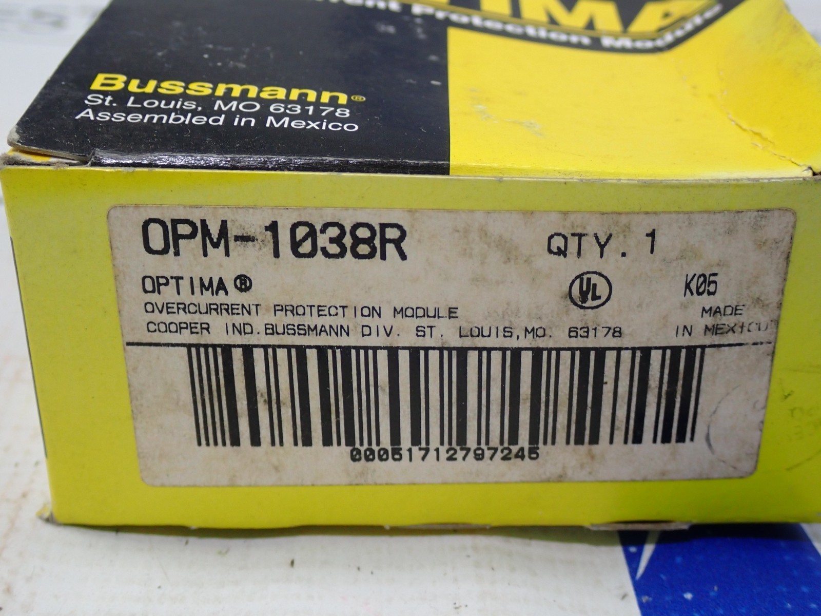 Bussman OPTIMA OPM-1038R Overcurrent Protection Module Fuse Block New