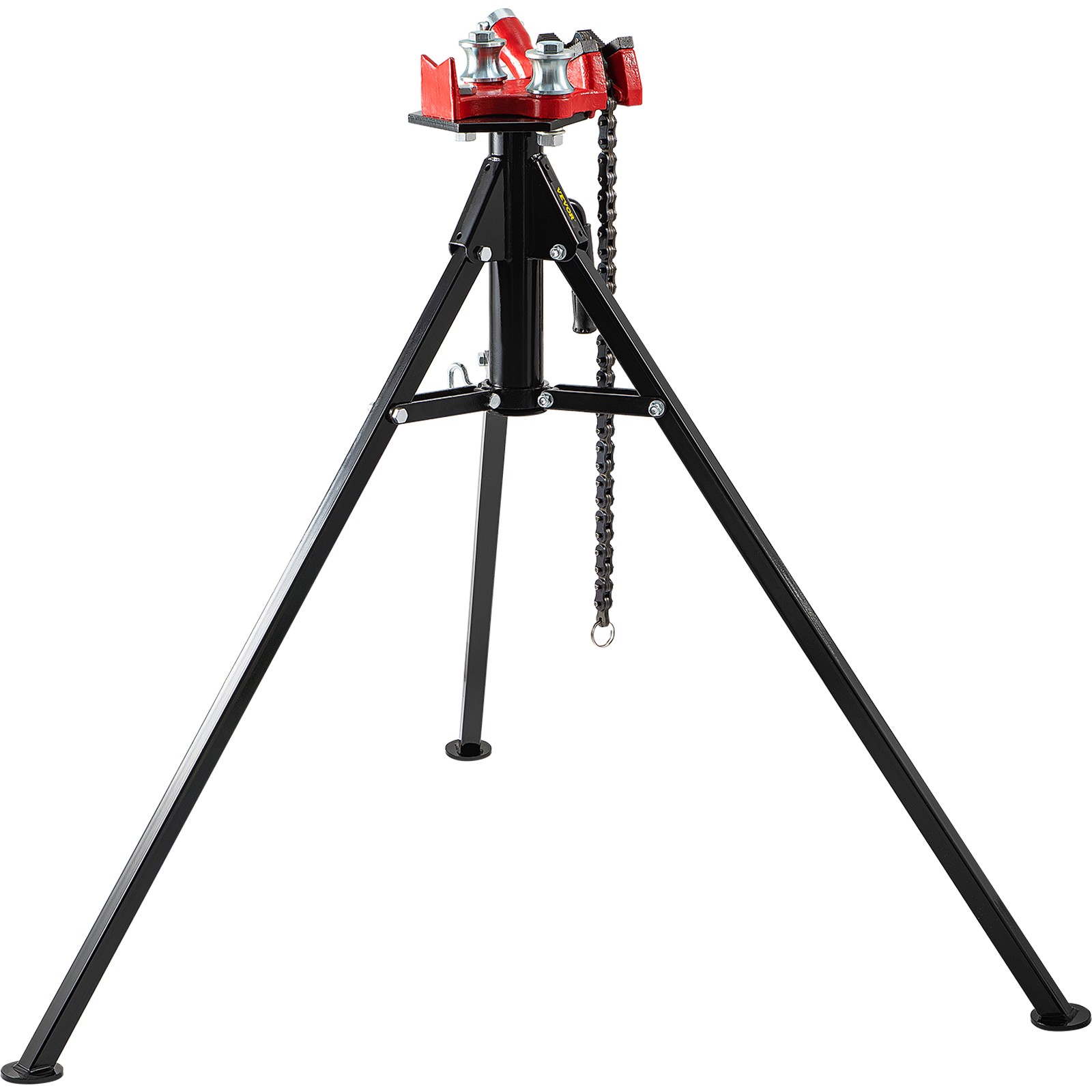 VEVOR Tripod Pipe Chain Vise 1/8″-5″ Capacity Folding Legs W/ Harden Teeth&Chain