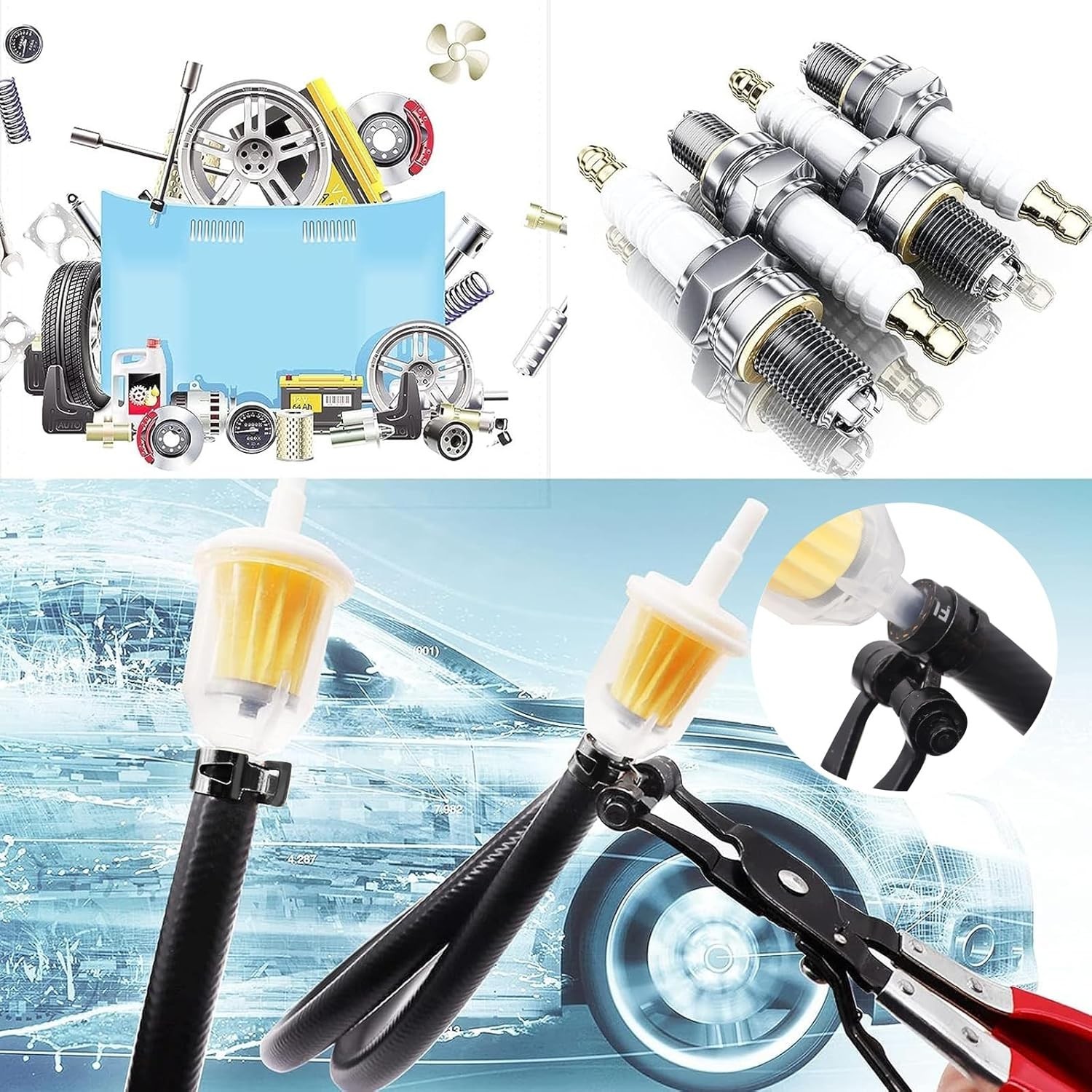 140 Spring Hose Clamps 6-22Mm Silicone Vacuum Hose Action Low Pressure Air Clip