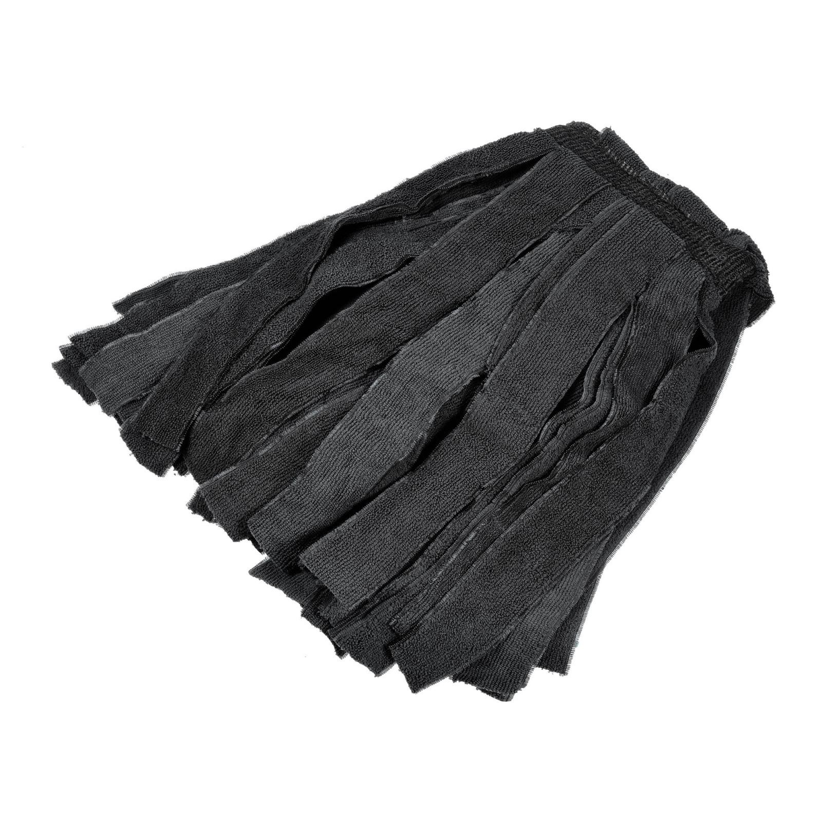 Mop Heads Replacement 35x16cm Polyester Fiber Floor Cleaning Pads, Black