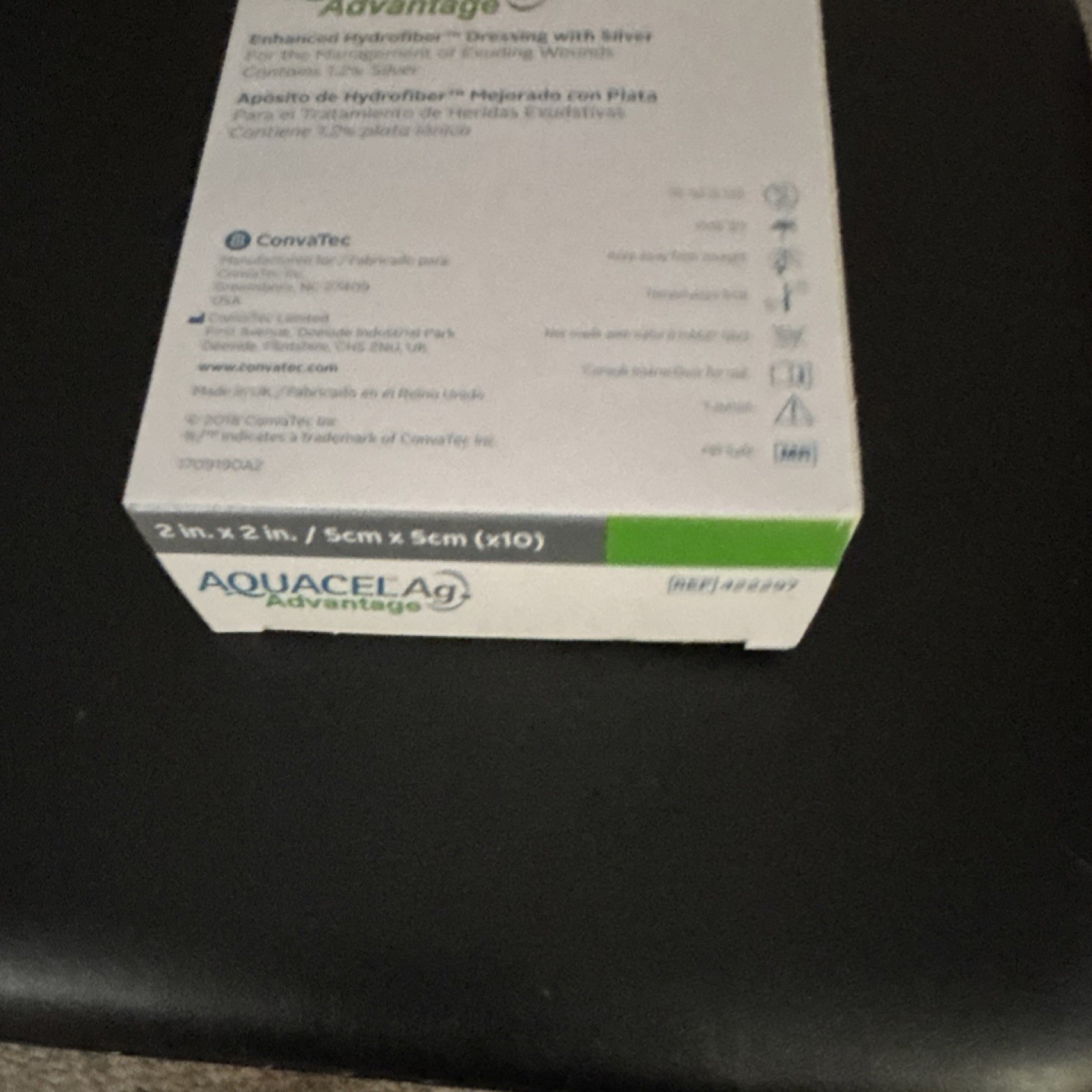 ConvaTec Aquacel Ag Advantage Antimicrobial Dressing 2in x 2in MPN 422297