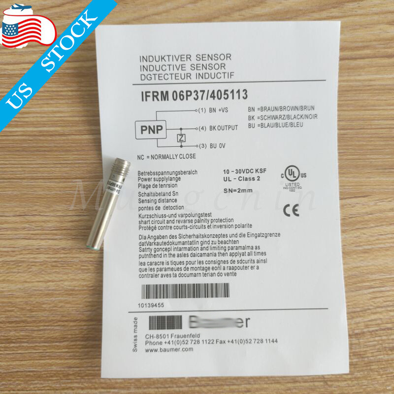 New In Bag For Baumer IFRM 06P37/405113 10-30VDC 2mm Proximity Switch Sensor