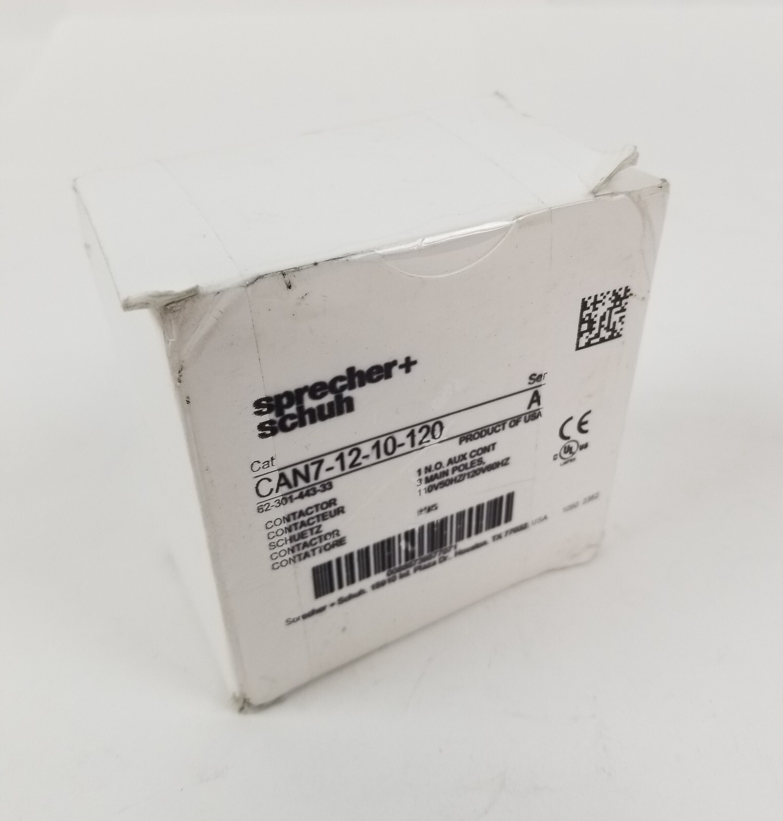 Sprecher + Schuh CAN7-12-10-120 Contactor SER. A 12A 3-Pole 110/120 VAC NEW