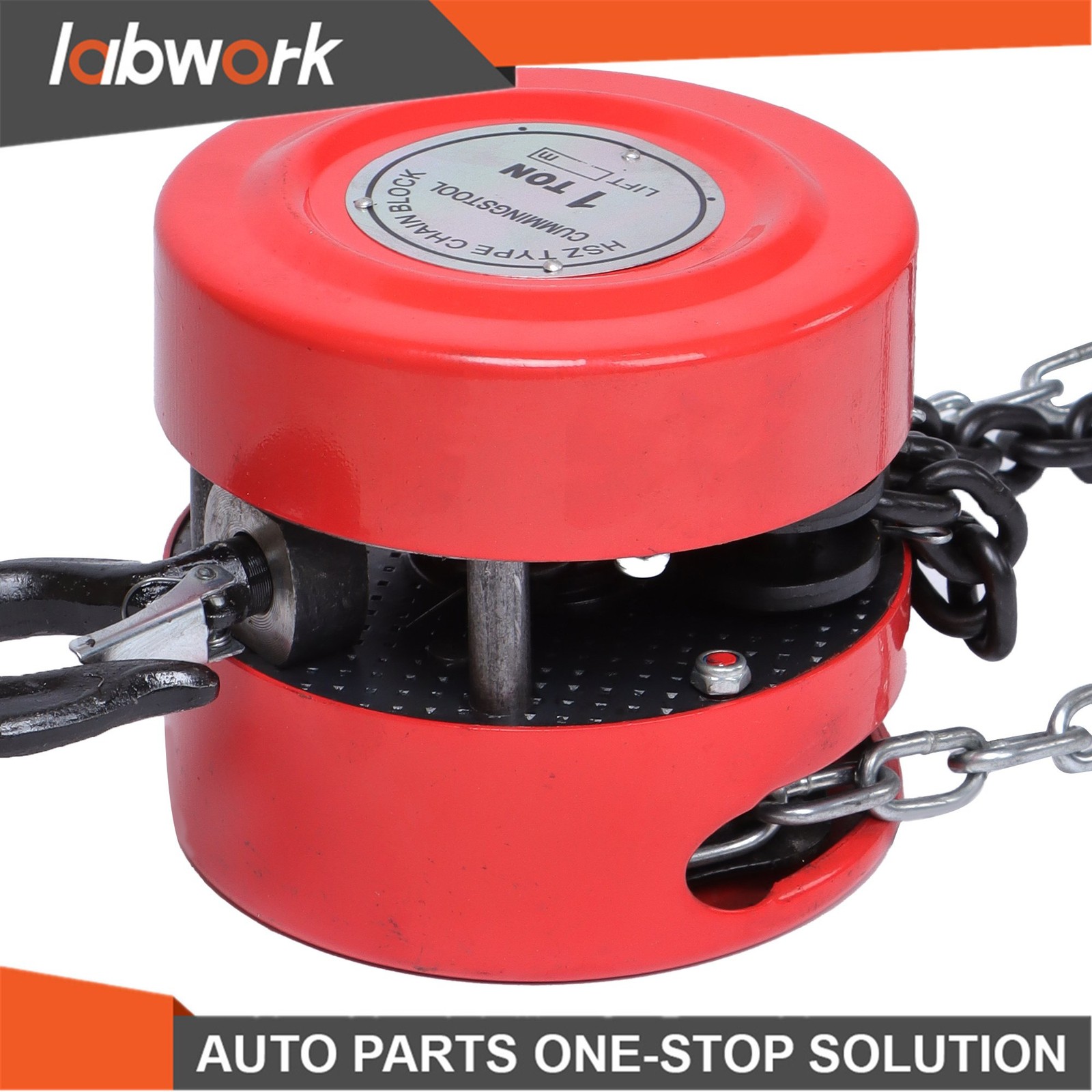 Labwork 2200lbs/1 Ton 8FT/2.4m Lift Manual Hoist G80 Chain w/ 2 Heavy Duty Hooks