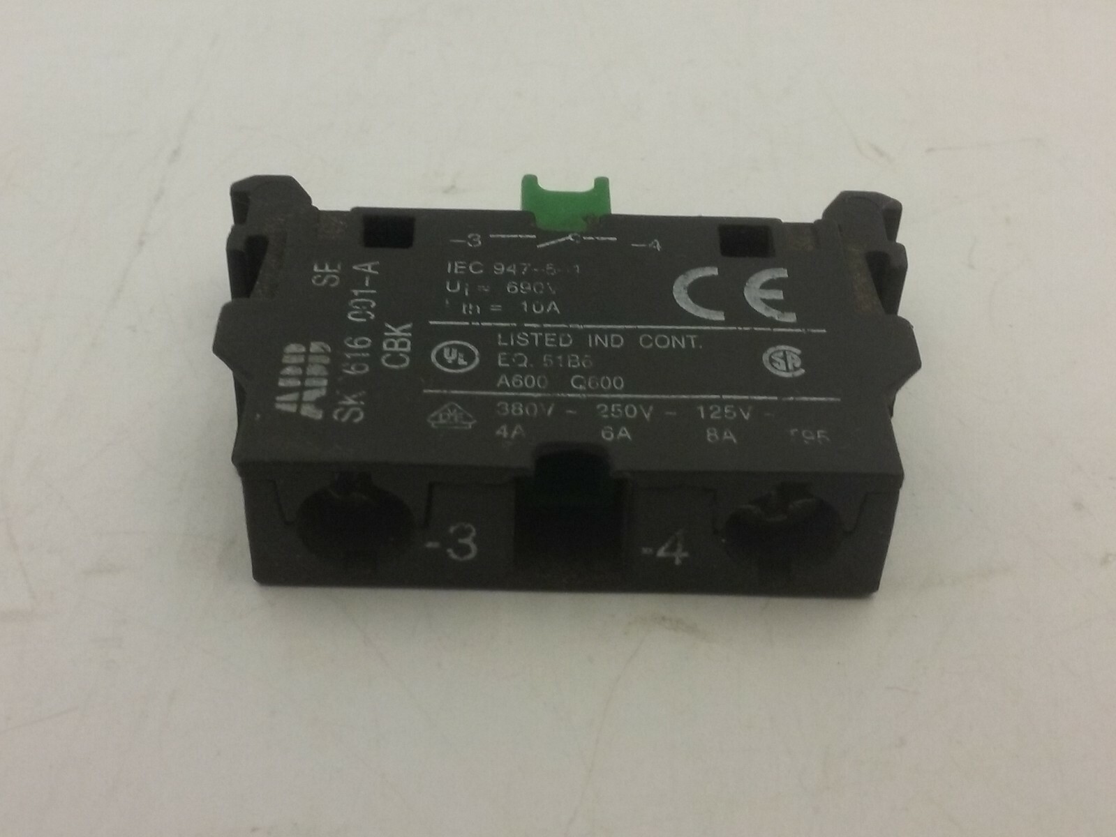 ABB CBK-CB10 CONTACT BLOCK 1 NORMALLY OPEN SK 616 001-A