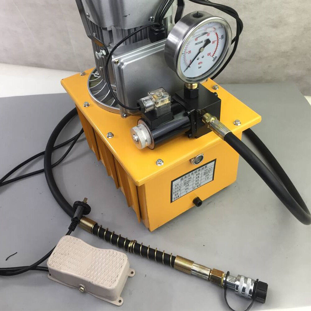Electric Driven Hydraulic Pump Pedal Single Acting Solenoid Valve 110V 10000psi