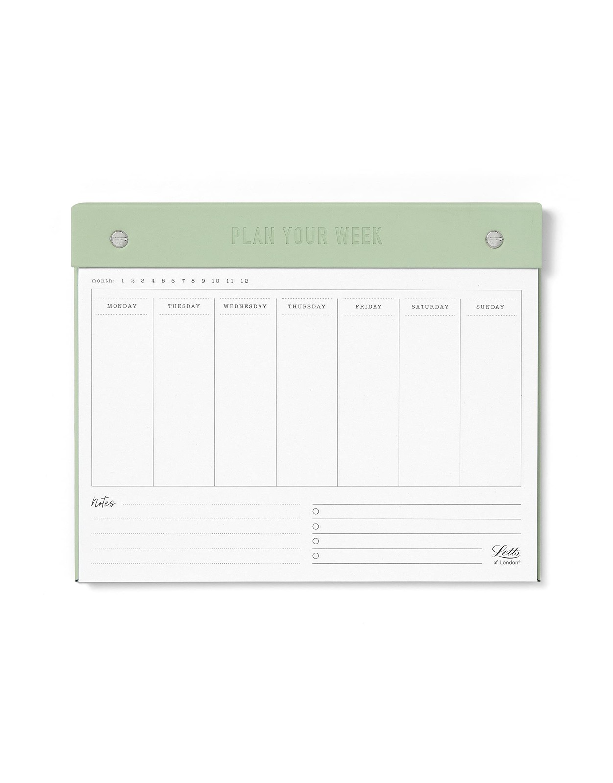 Letts Conscious Undated Weekly Notepad – sage