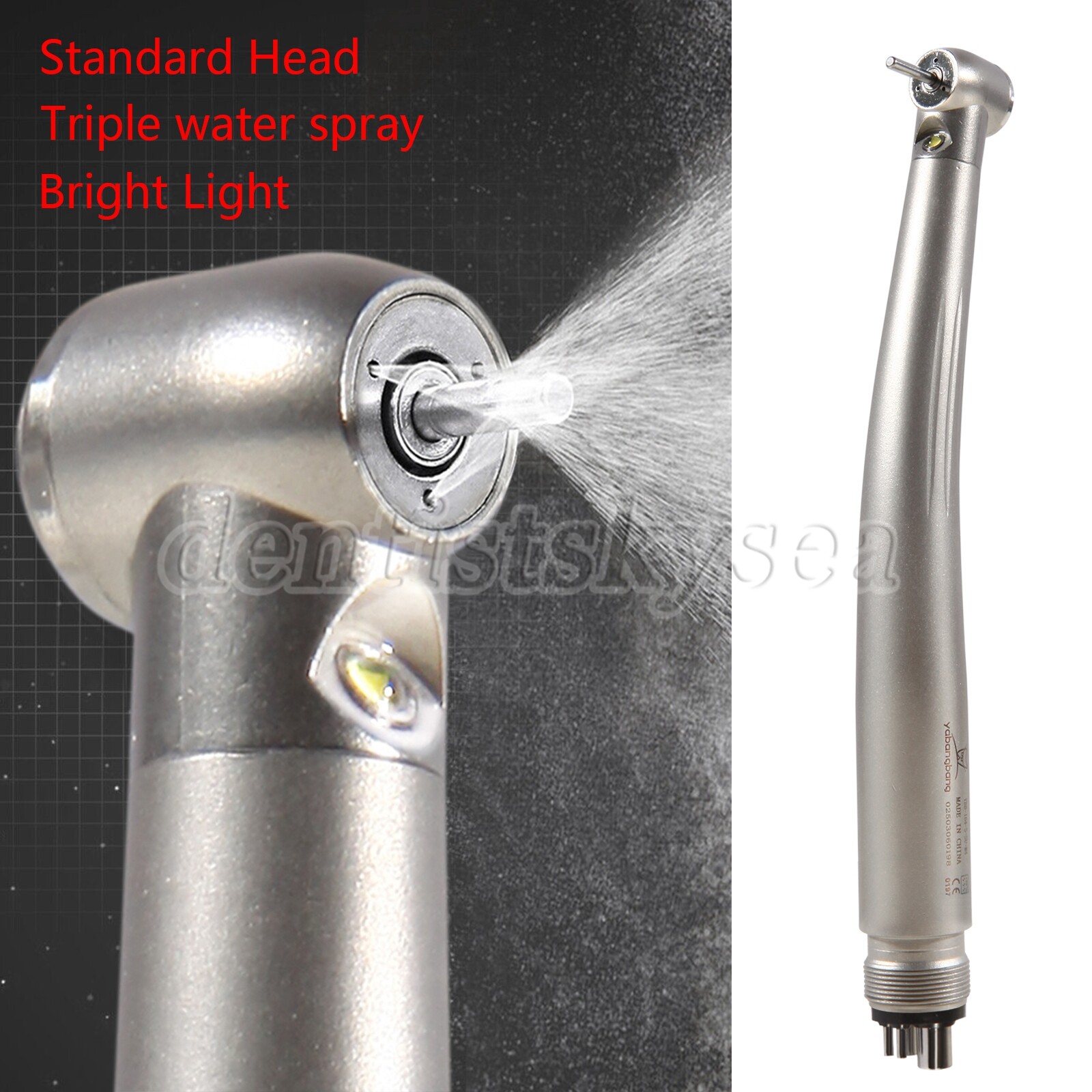1/5/10 E-generator Dental LED Fiber Optic High Speed Handpiece 4H 3-Water Spray