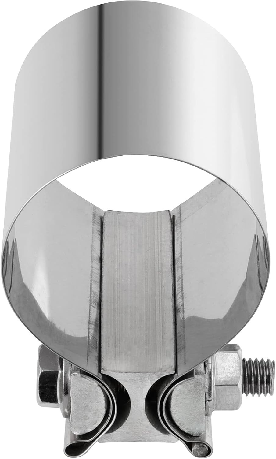 4 Pack 2.5 Inches Butt Joint Exhaust Clamp Sleeve, Stainless Steel Butt Joint Ex