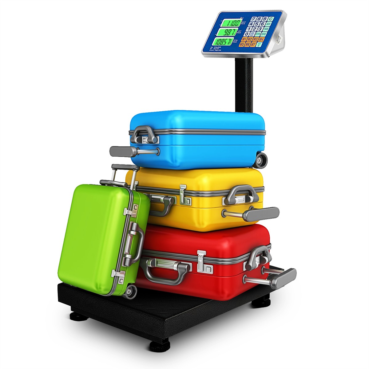 660lbs Weight Platform Scale Digital Floor Folding Scale Postal Shipping Mailing