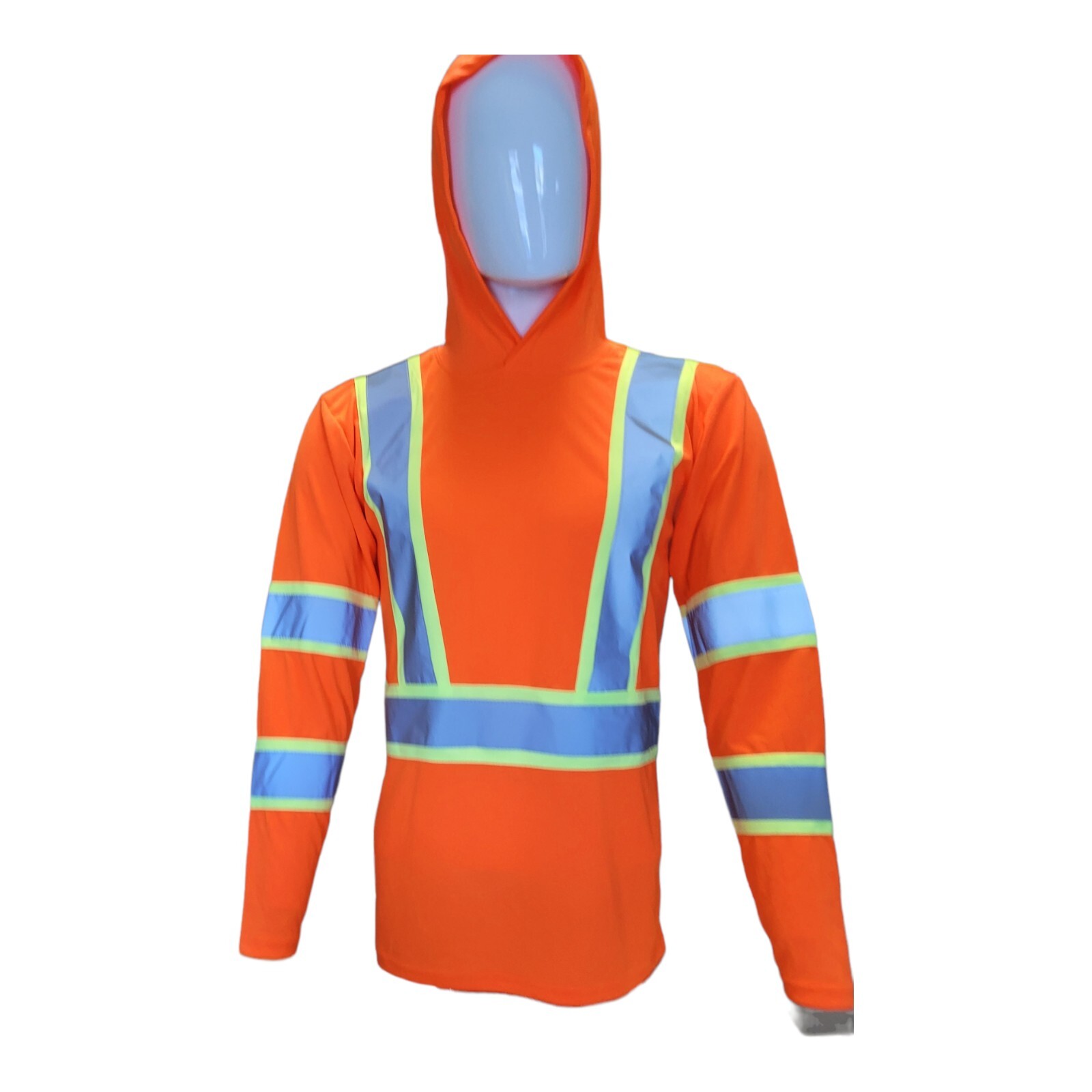 Hi Visibility Long Sleeve Hooded T-Shirt H