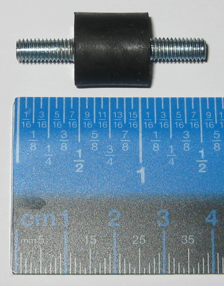 4 Isolation Rubber Mounts with M5-.8 x 12mm Hardware – Shock Mount – 40mm Long