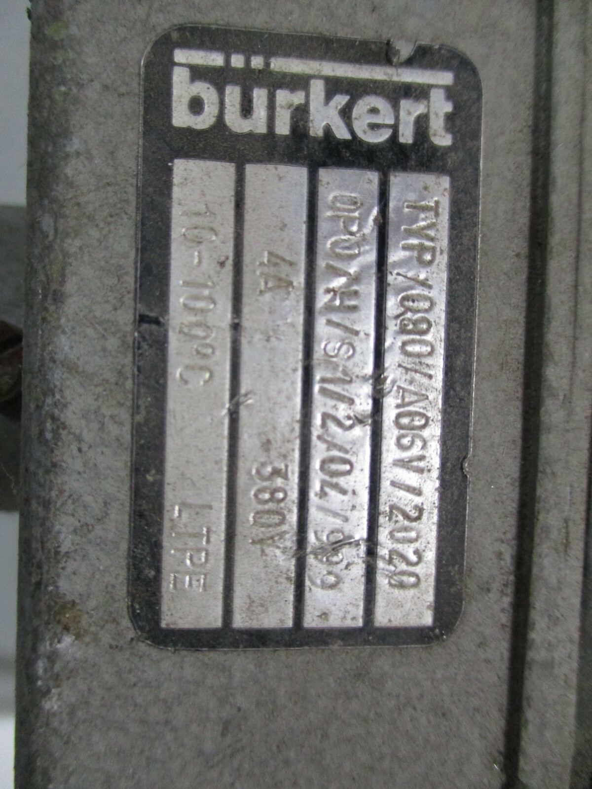 BURKERT TYP/090/A06V/2020 0P0/H/S1/2/04/999 4A 380V 10-100 LTPE
