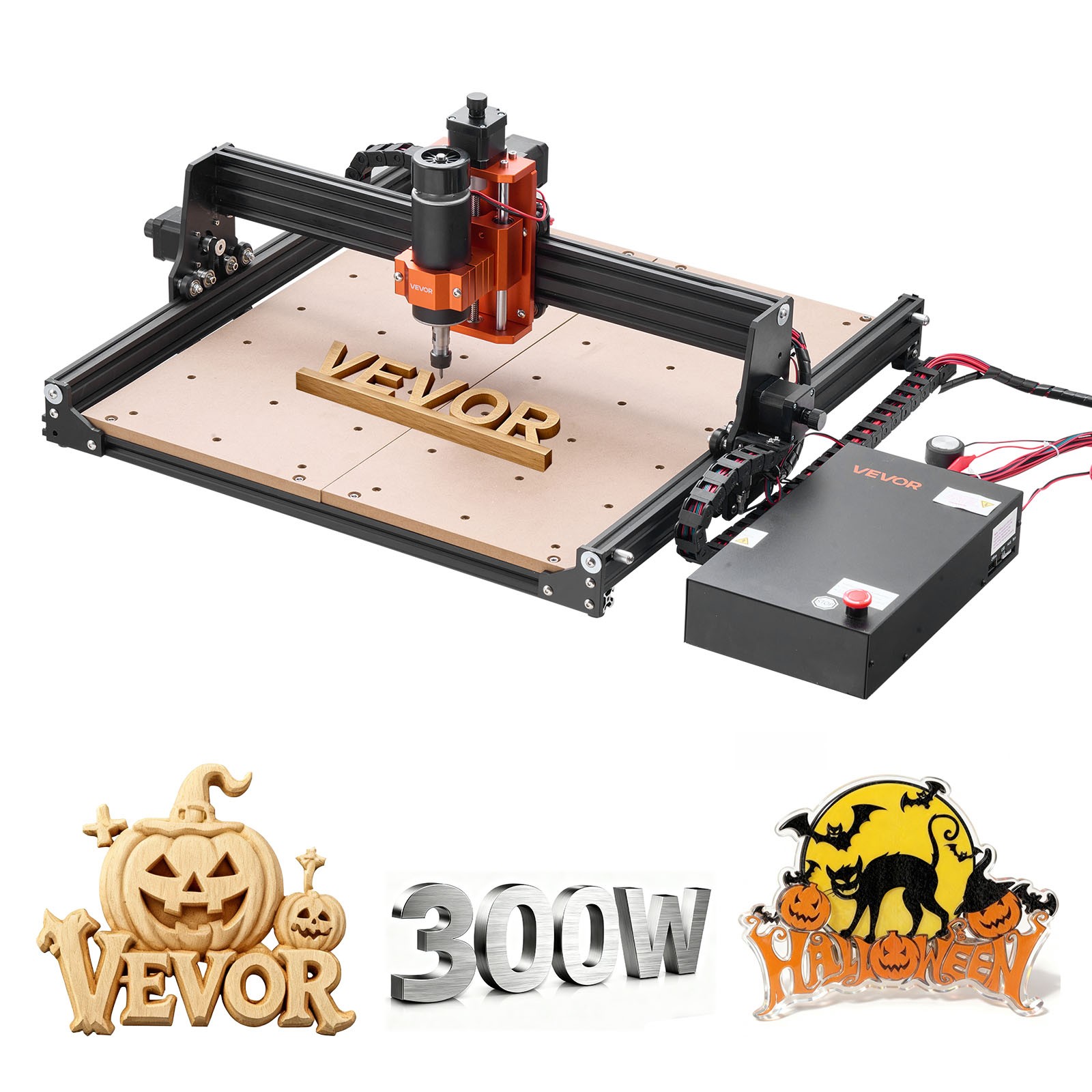 VEVOR CNC Router Machine 300W 3-Axis Wood Engraving Machine Offline Control