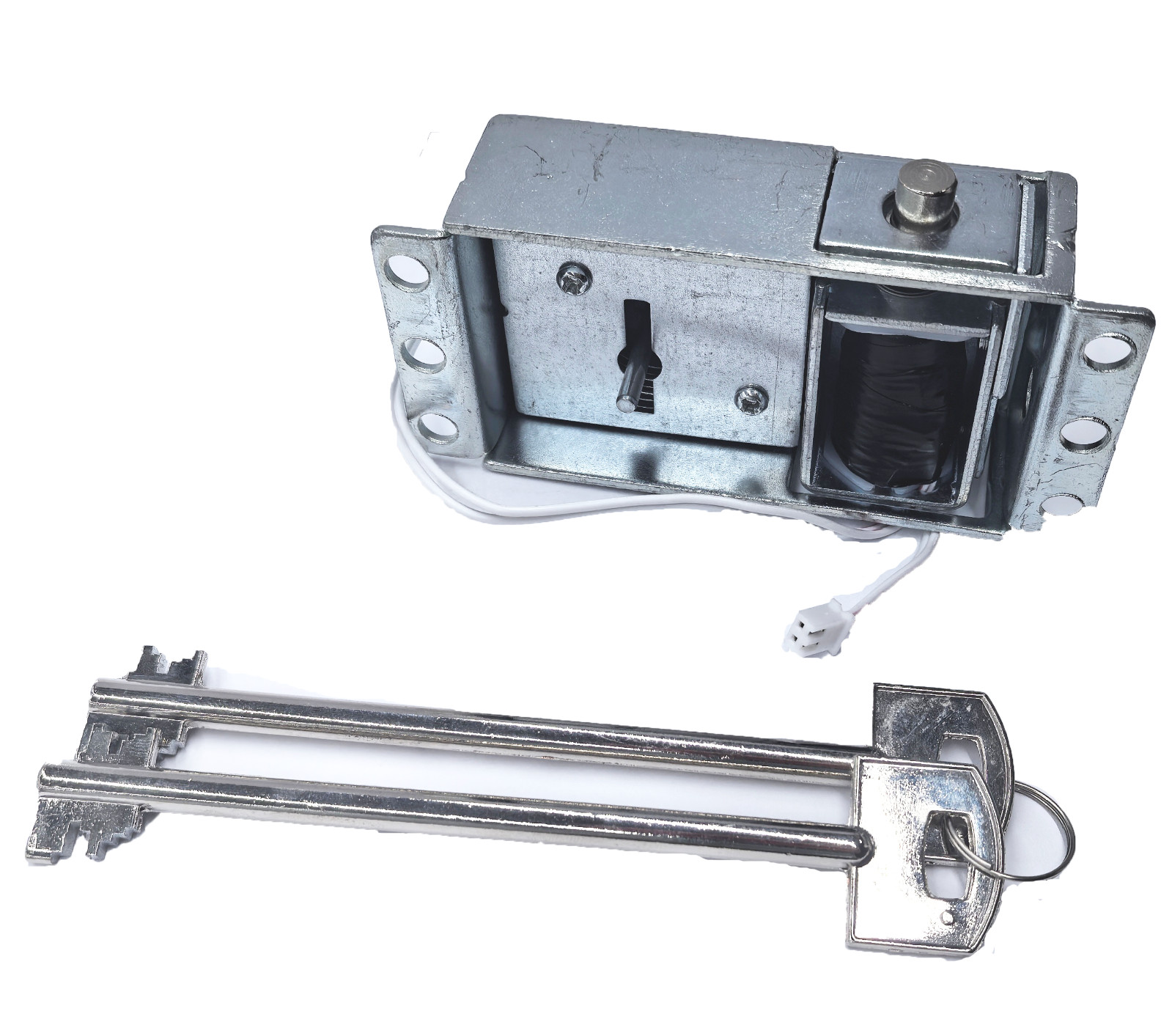 Electromagnetic Solenoid Safe Lock Replacement 2 Override Unique Keys