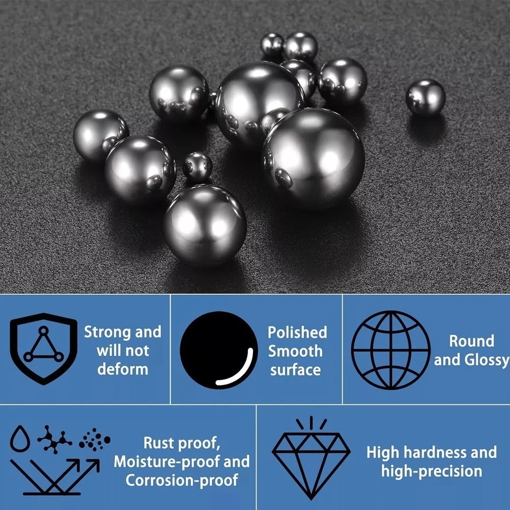 304 Stainless Steel Bearing Balls Precision Solid Ball Bearings 1mm-10mm Dia
