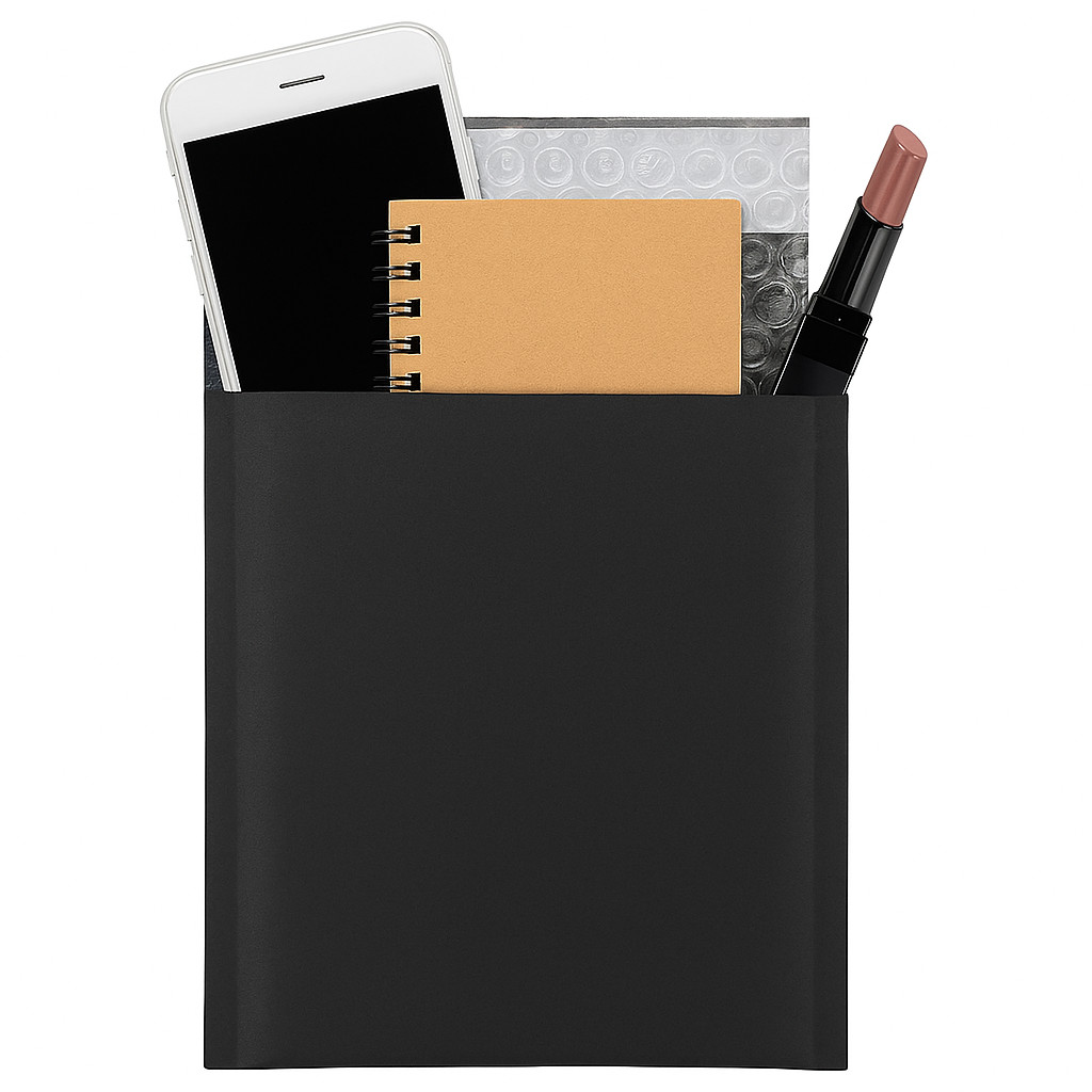 500 Black Kraft Paper Bubble Mailers #0 6.5×9″ Padded Envelopes Peel Seal