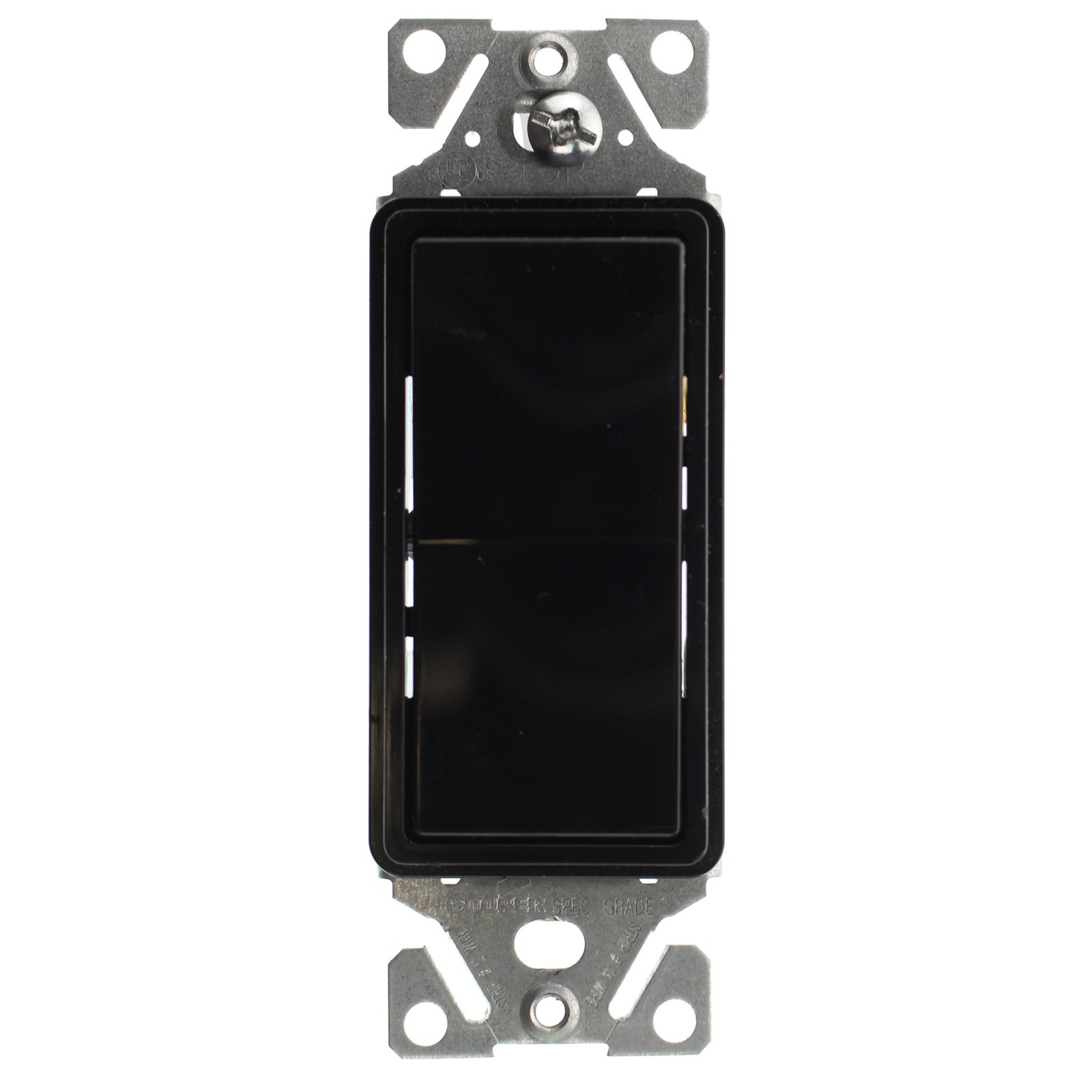 EATON COOPER 7503BK-SP-L DECORATOR ROCKER SWITCH, 3-WAY, 15A, 120/277V, BLACK