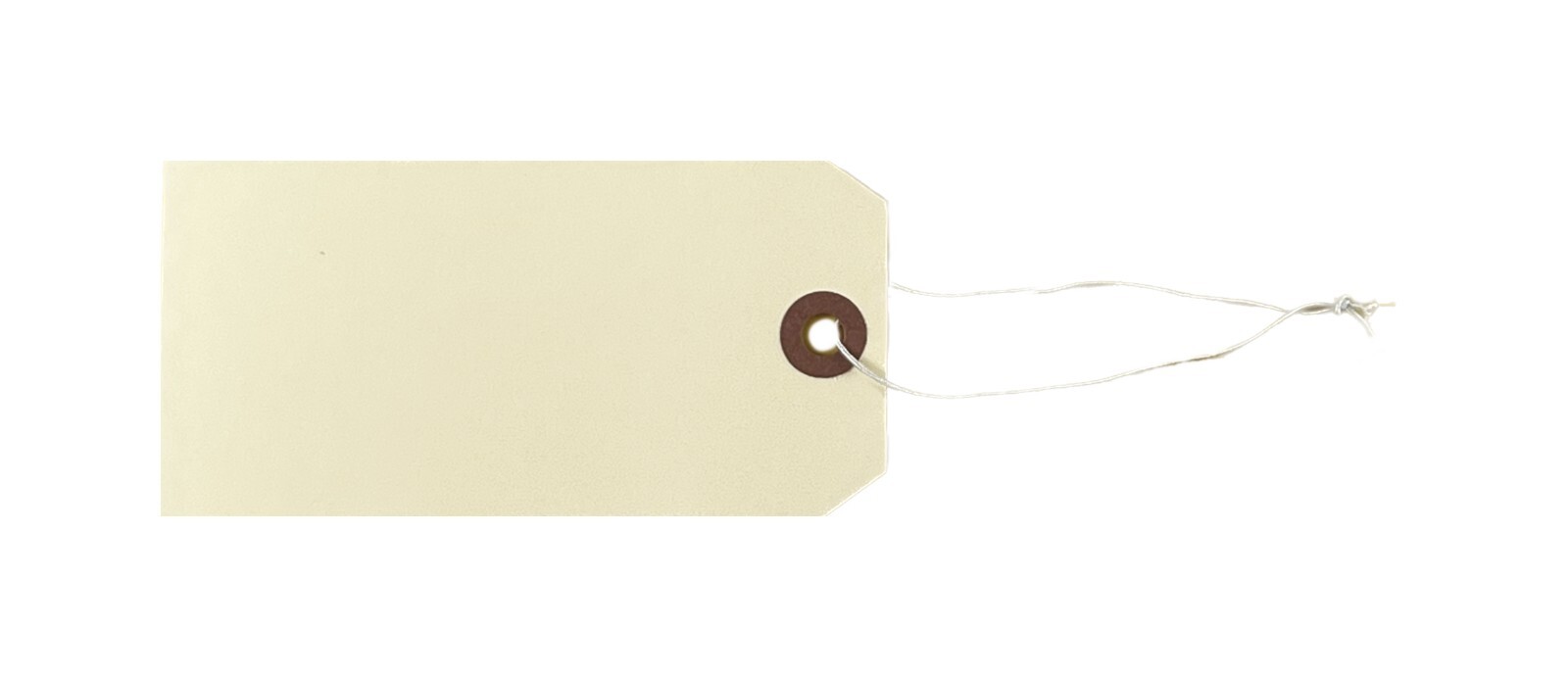 100 of 4 3/4″ x 2 3/8″ Manila Inventory Tags with ELASTIC Stretchy String Size 5