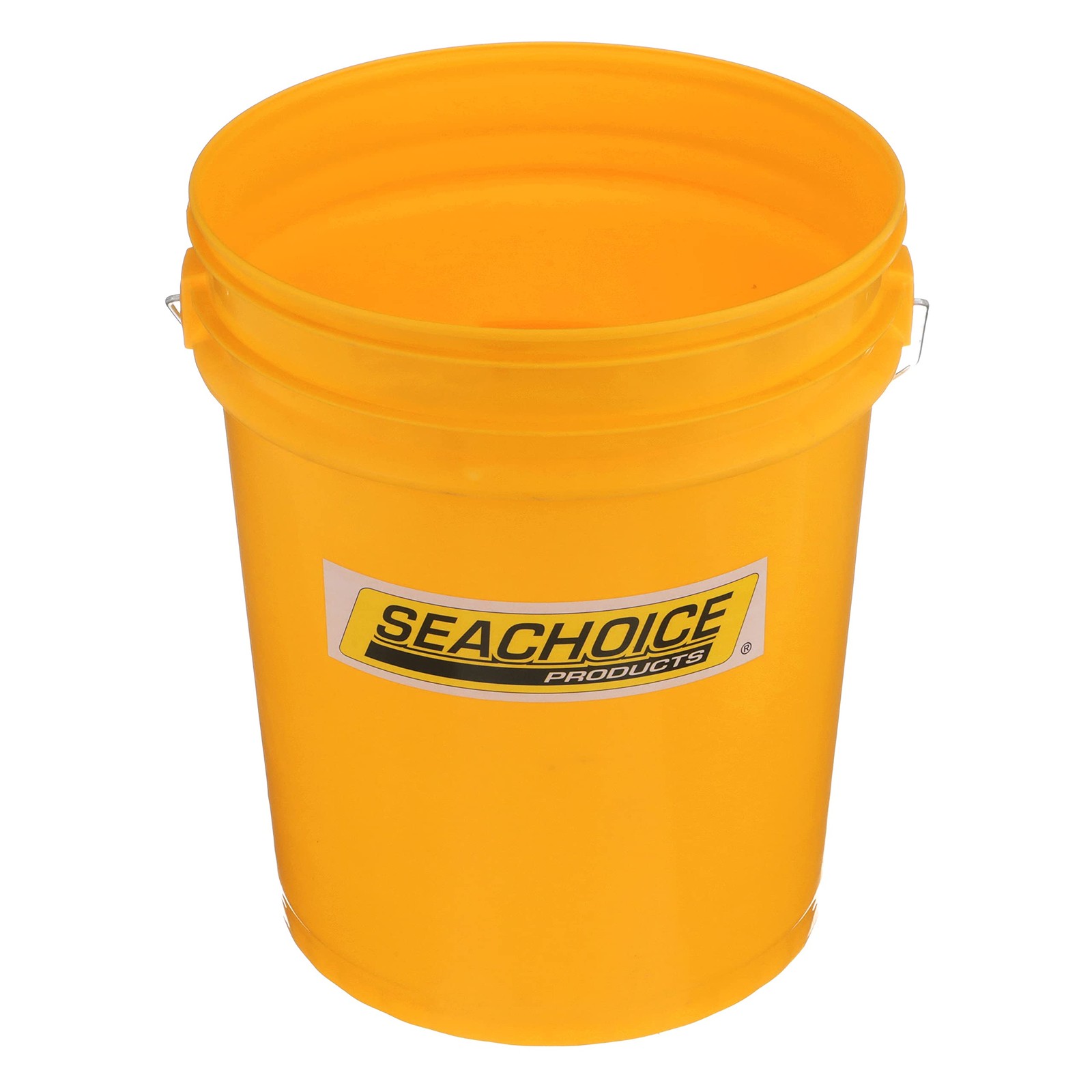Seachoice 5-Gallon Plastic Bucket w/Metal Handle, Yellow One Size,