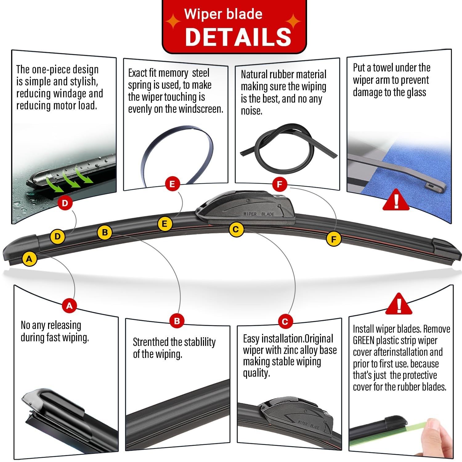 Windshield Wiper Blade Set Replacement for 2007-2017 Jeep Patriot Original Eq…