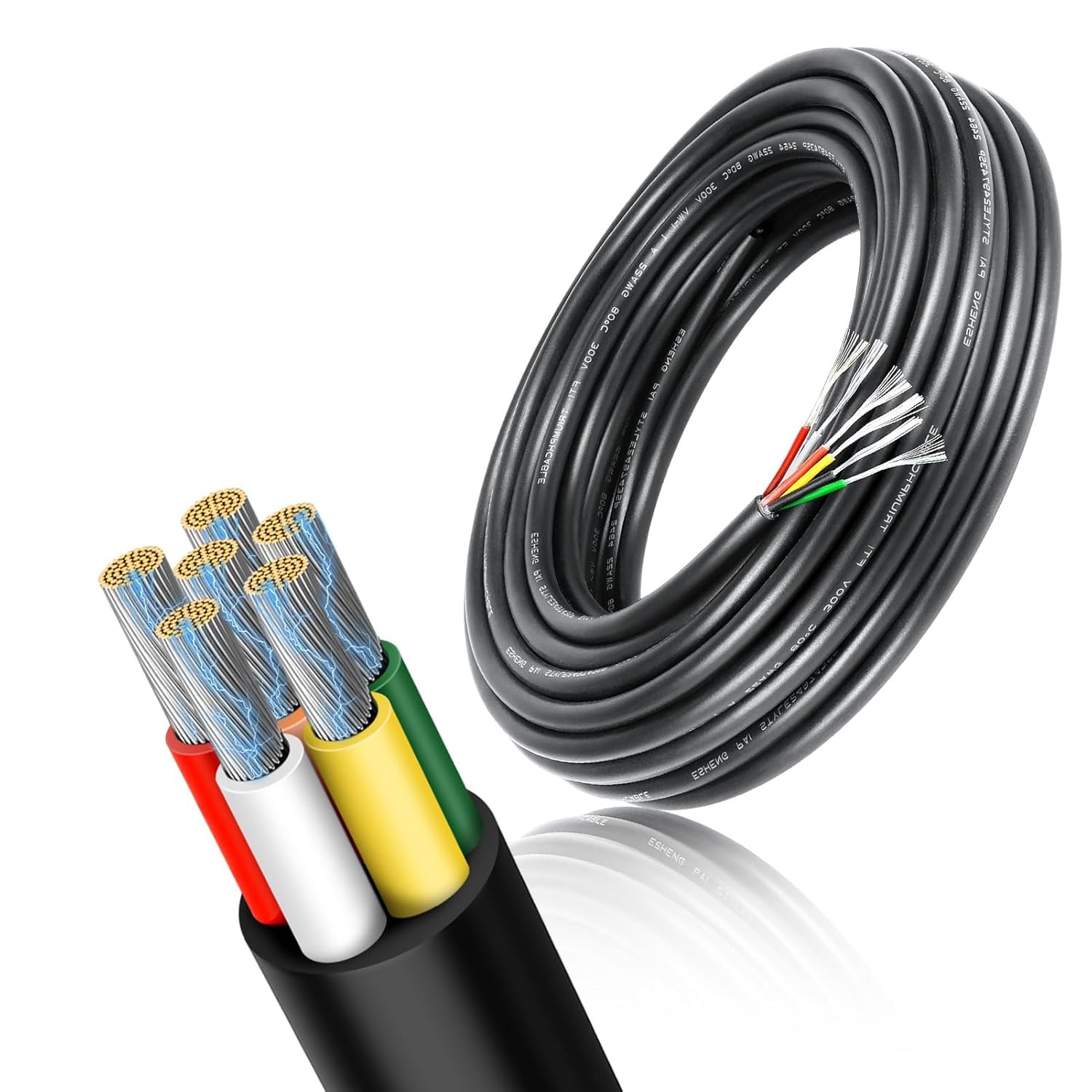 16 Gauge 3 Conductor Electrical Wire, 100FT Low Voltage 16/3 Tinned Copper Stran