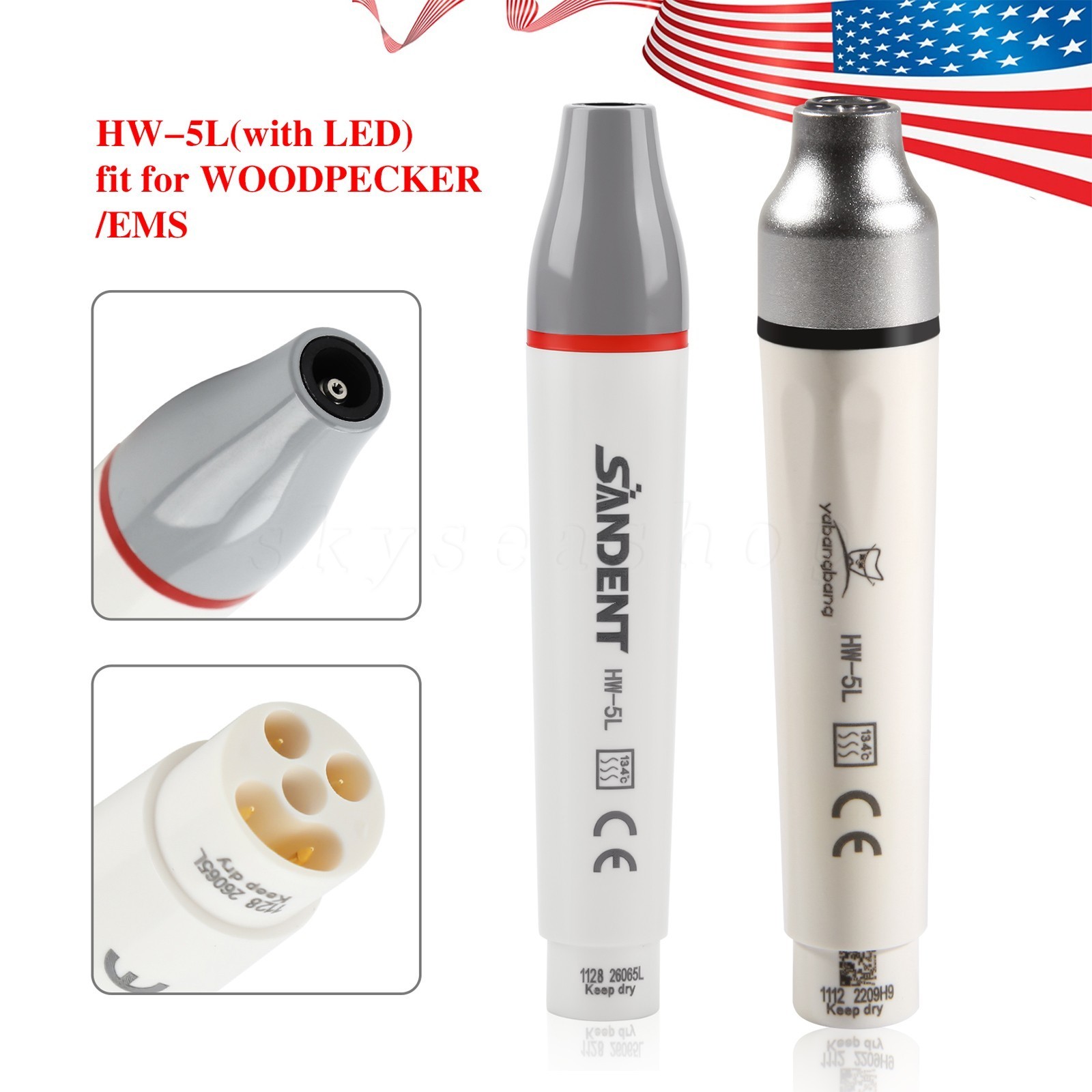 Dental Ultrasonic Piezo Scaler Handpiece LED Fits For SKYSEA/EMS/SATELEC/DTE