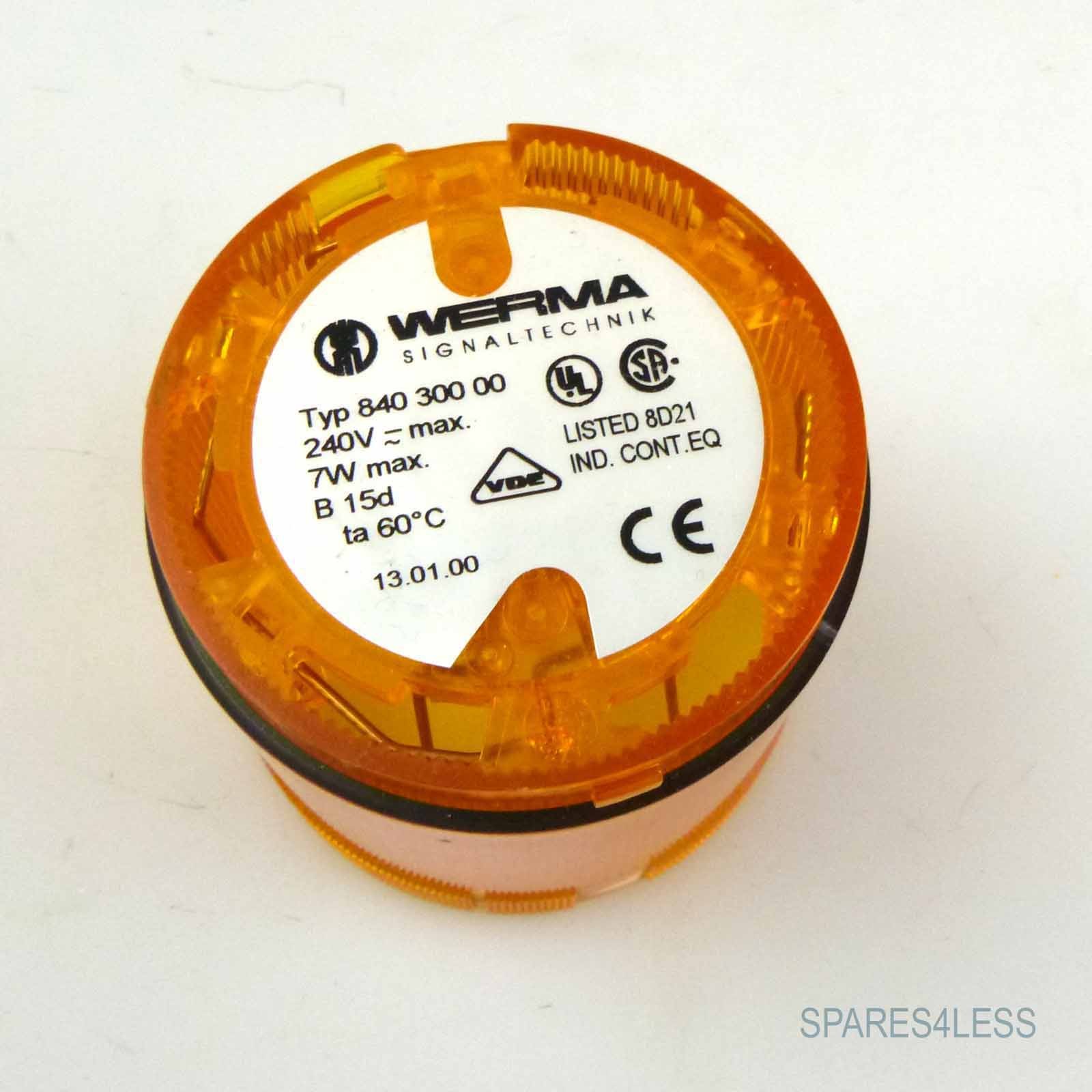 Werma continuous light signal lamp yellow 84030000 GEB