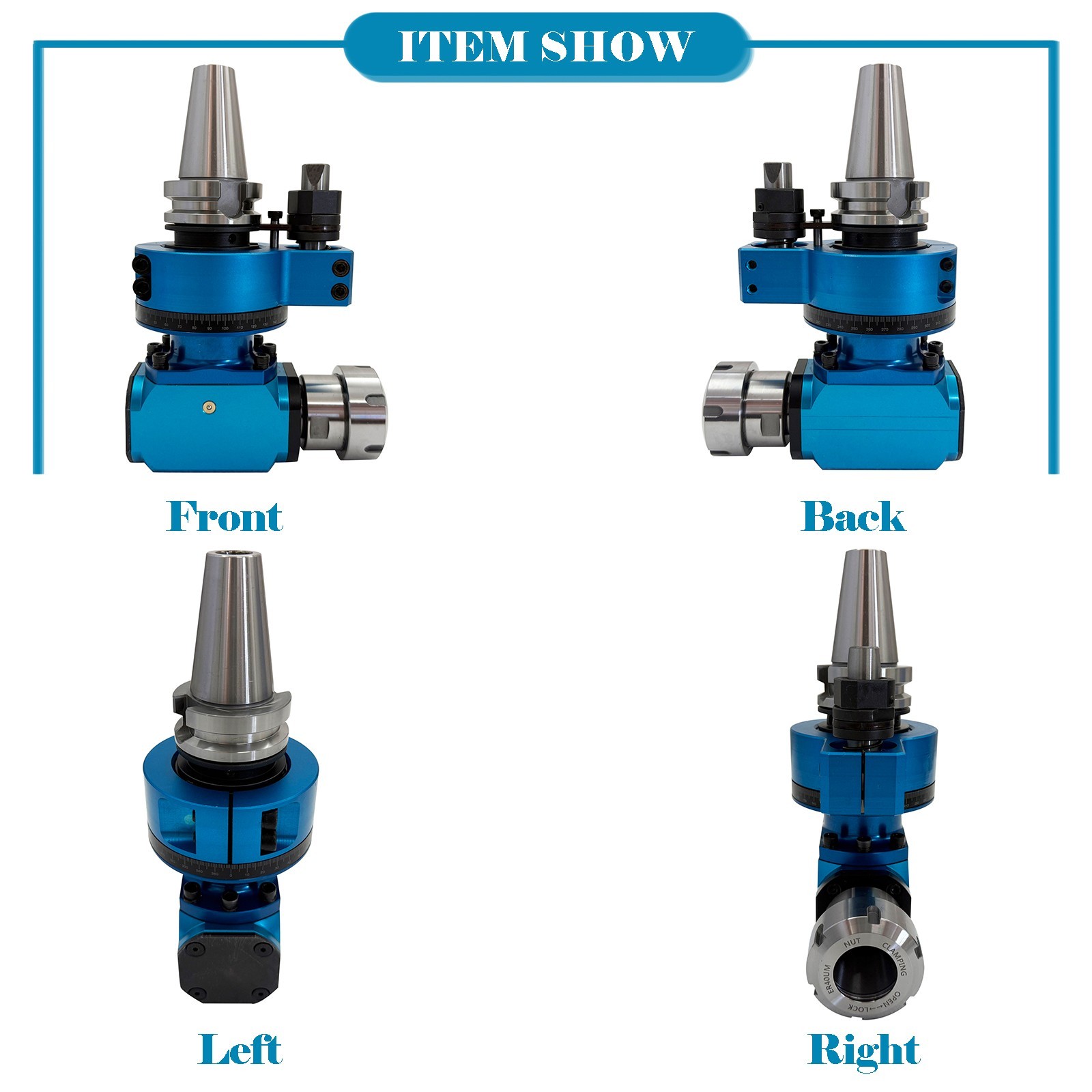 BT40-ER40 90° Side Milling Head CNC Single Output Angle Head Side Milling Head