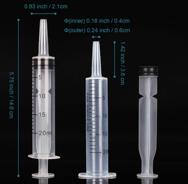 Syringes without needles 10ml Syringes 10ml Plastic Syringes 10 ml 24 Pack 10g