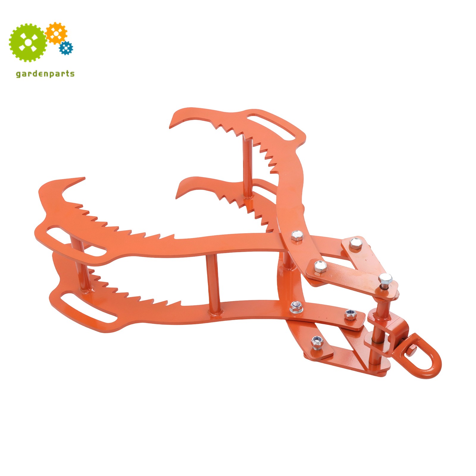 Log Lifting Tongs 36 Inch Heavy Duty Steel 4 Serrated Claw Swivel Dragging Tongs