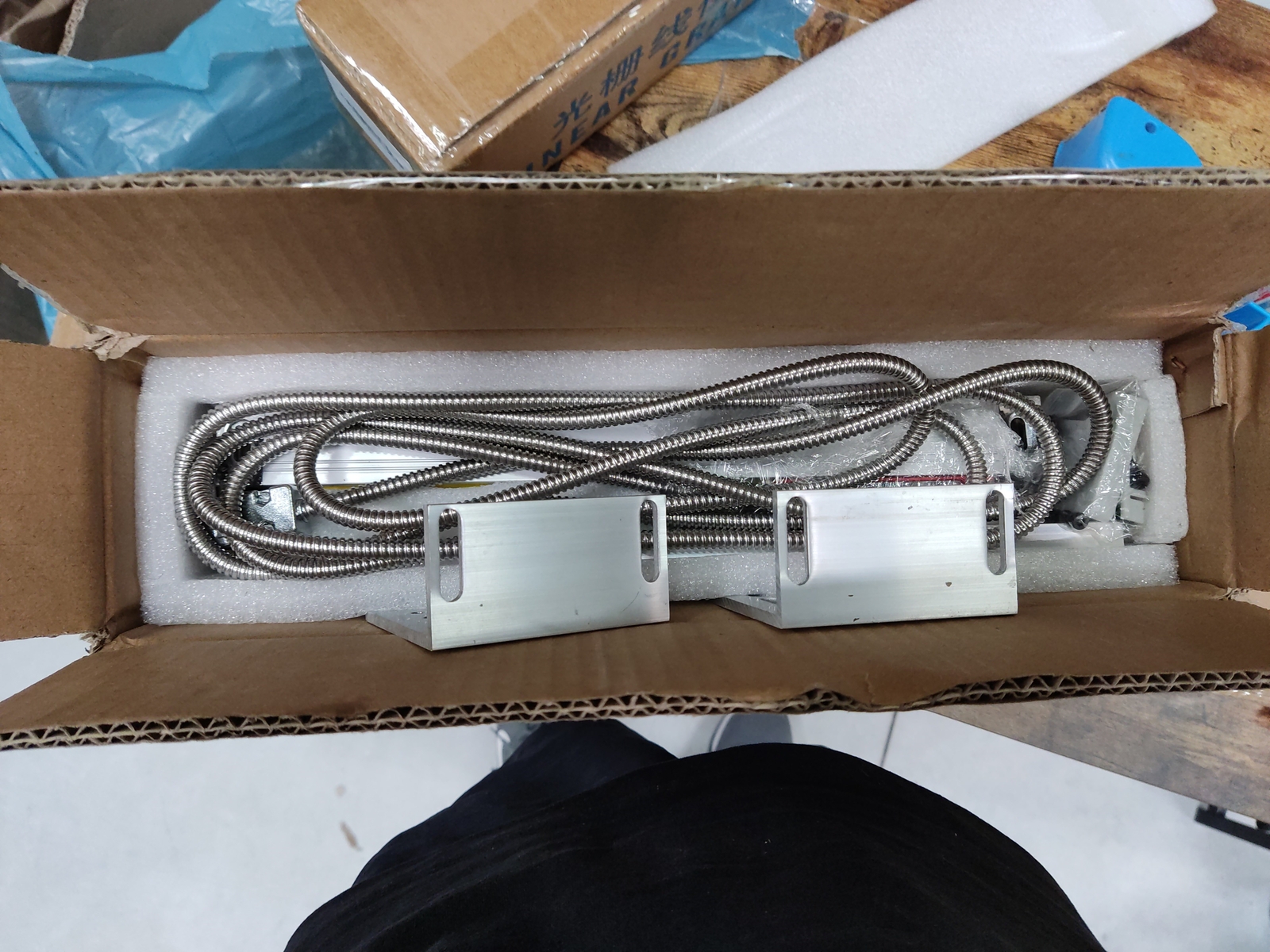 150mm Linear Scales Travel 6″ Linear Glass Sensor Encoder 5μm for CNC Mill Lathe