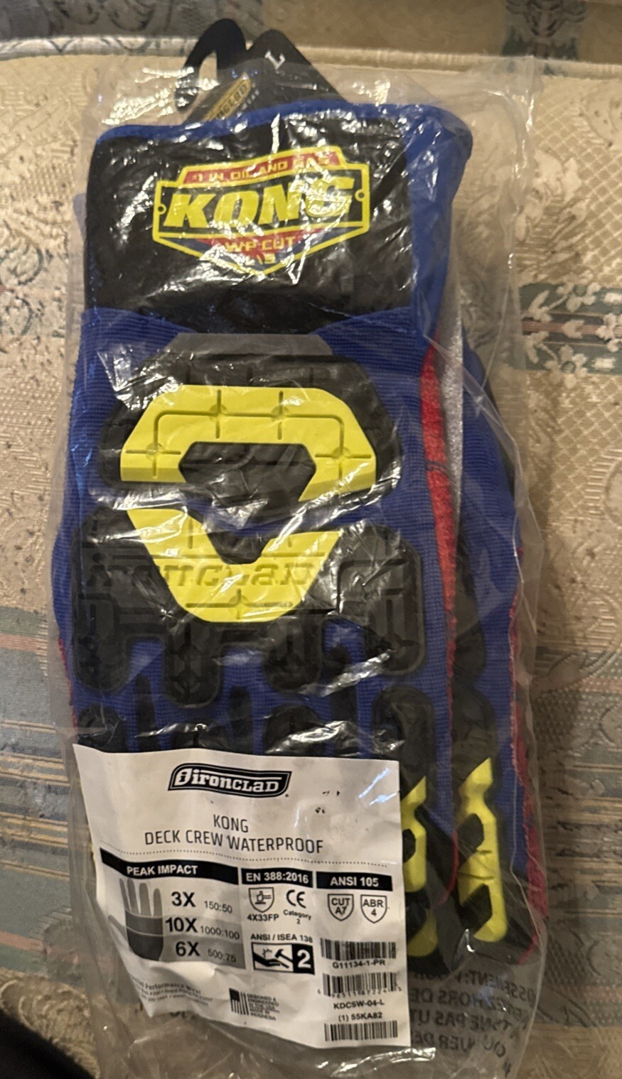 Ironclad Performance Wear Kdc5w-04-L Winter Waterproof Gloves,L,Nylon Back,Pr