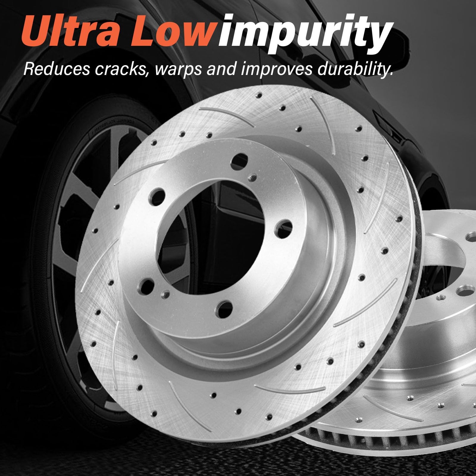 13.89 Front Brake Rotors Ceramic Pads for Tundra Sequoia Land Cruiser LX570