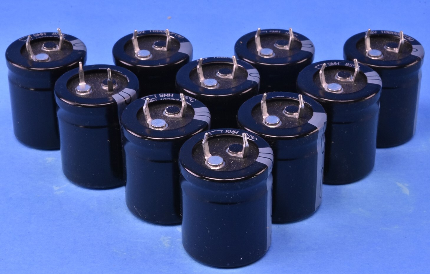 10 Nichicon SMH Series Snap-In Electrolytic Capacitors 10,000uF 25Vdc 50mΩ ESR