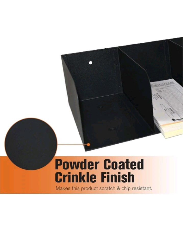 Powder Coated Crinkle Finish Document Organizer – 4 Pockets for Easy Access