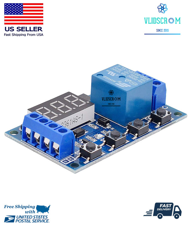 Cycle Timing One-Way Relay Module Delay Power Off Trigger Micro USB Timer