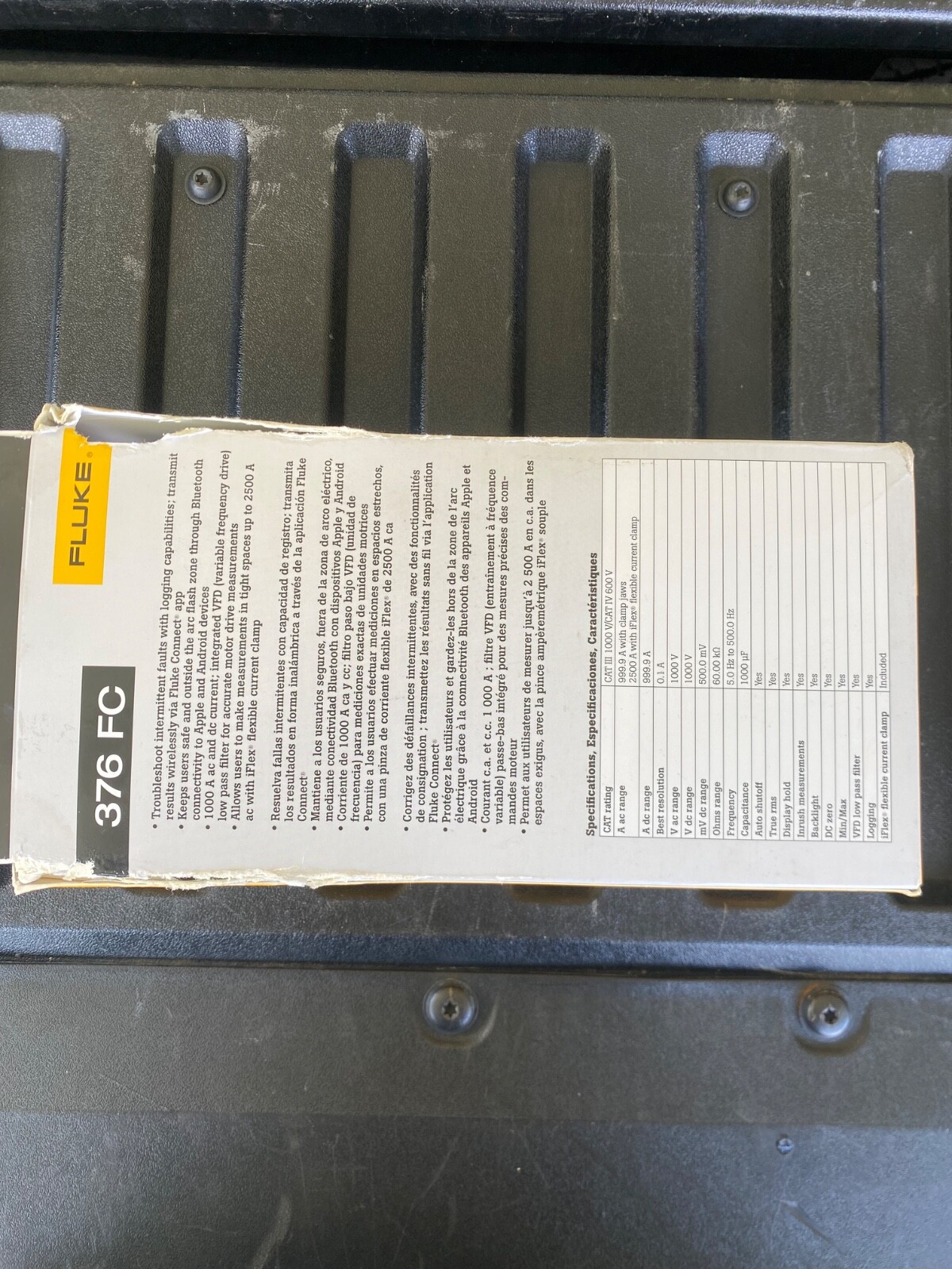 Fluke 376 FC True-RMS AC/DC Clamp Meter