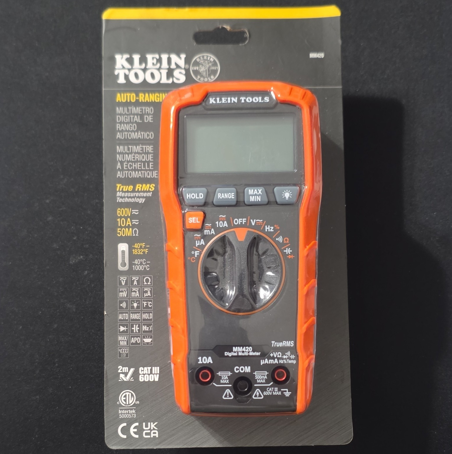 Klein Tools MM420 True RMS Auto-Ranging Digital Multimeter CAT III 600V