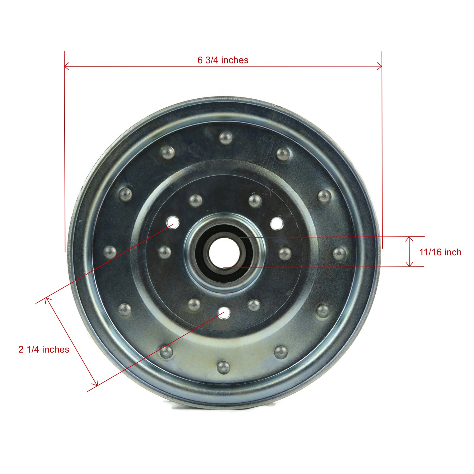 Flat Idler Pulley for Many Toro Z Master Mowers with 48″, 52″, 60″, & 72″ Decks