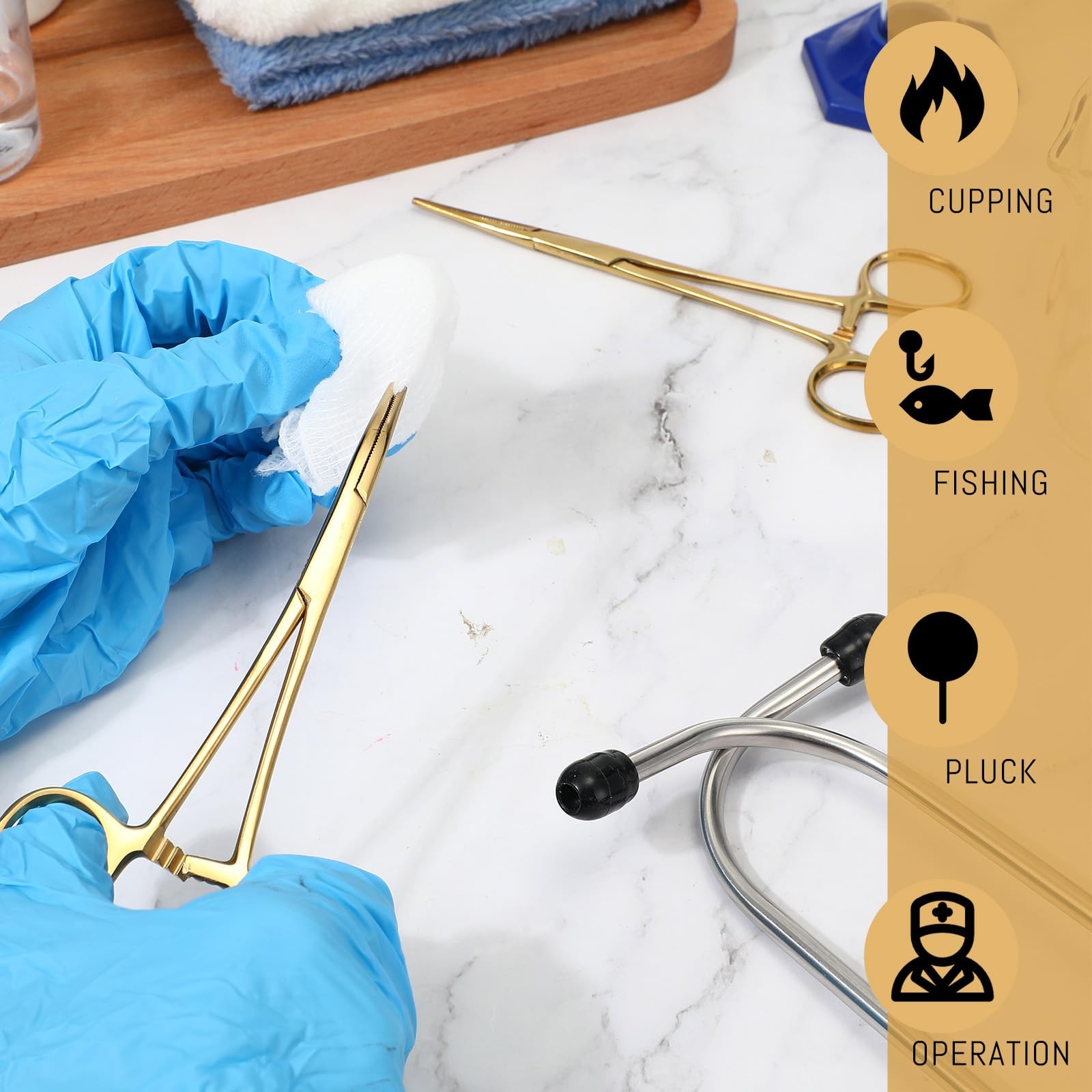 BBTO Hemostat Curved and Straight Hemostat Forceps Piercing Pliers Forceps, S…